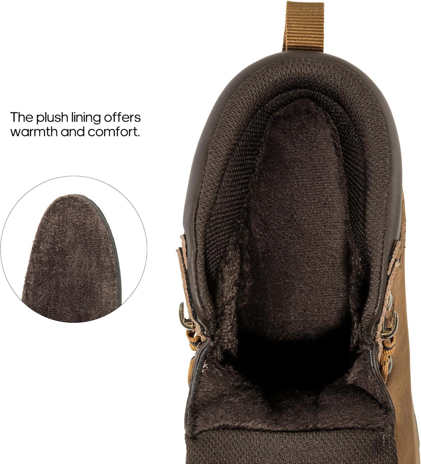 imageNORTIV 8 Mens Hiking Winter Snow Insulated Waterproof Outdoor BootsCamel