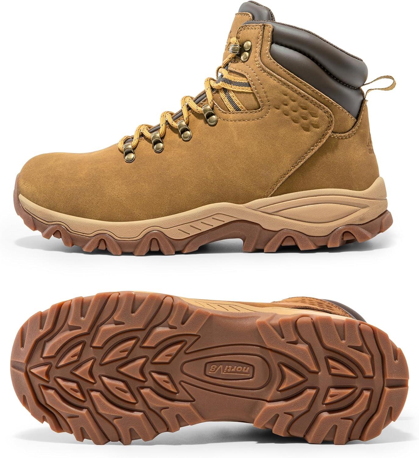 imageNORTIV 8 Mens Hiking Winter Snow Insulated Waterproof Outdoor BootsCamel