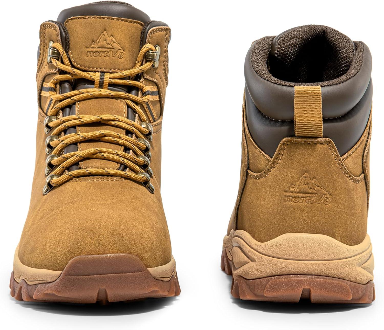 imageNORTIV 8 Mens Hiking Winter Snow Insulated Waterproof Outdoor BootsCamel