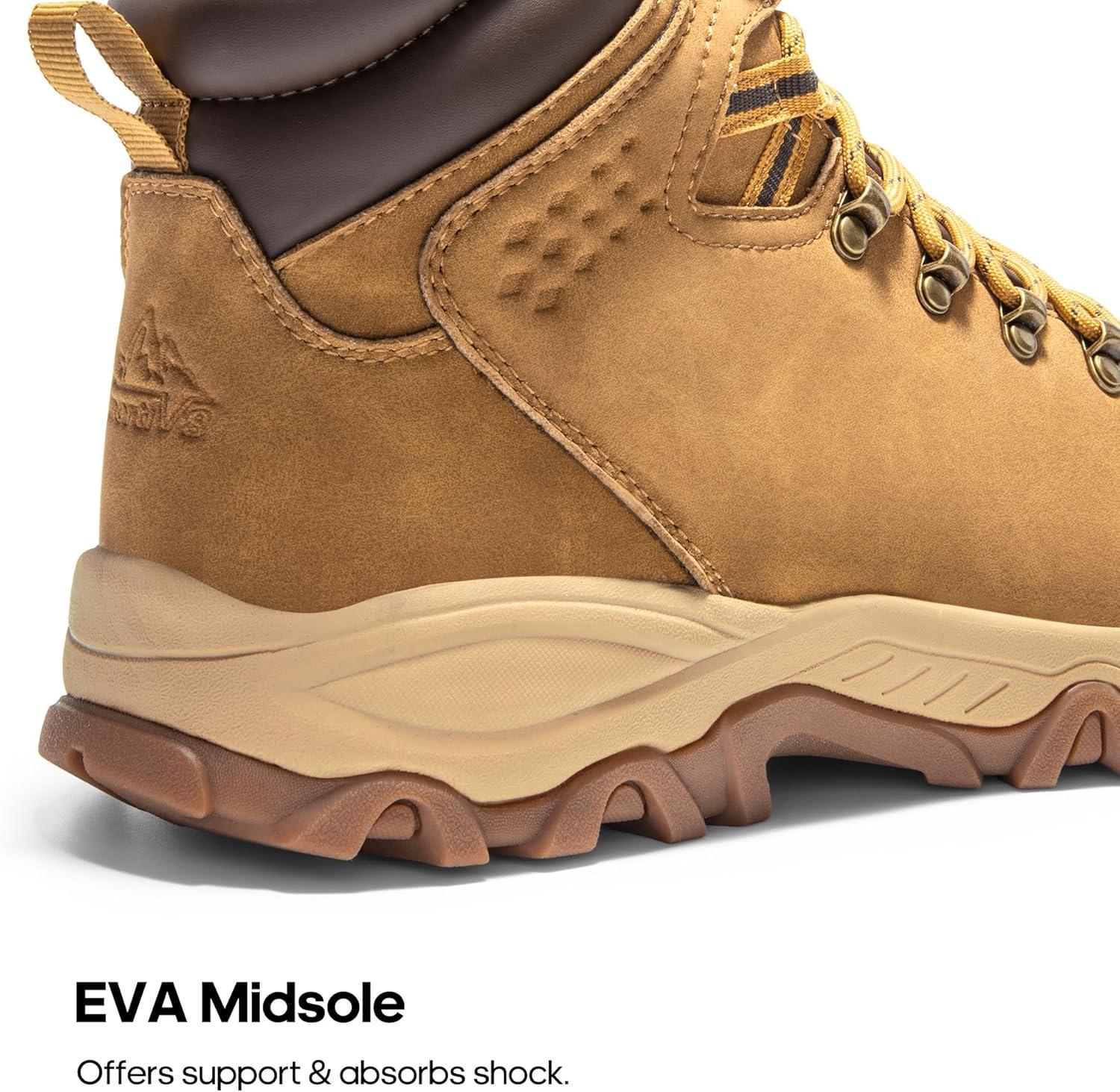 imageNORTIV 8 Mens Hiking Winter Snow Insulated Waterproof Outdoor BootsCamel