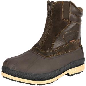 NORTIV 8 Men’s Insulated Waterproof Winter Snow Boots Warm Outdoor Boots for Cold Weather(Brown/Black)