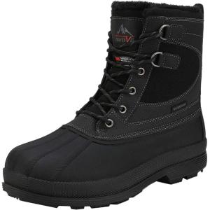 NORTIV 8 Men’s Waterproof Winter Snow Boots AVENUE(Black)