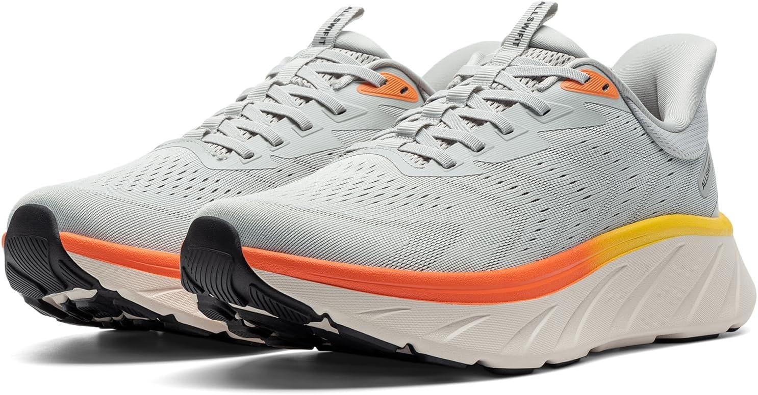 imageMens Slip On Stability Walking Running Shoes Hands Free Tennis NonSlip Comfortable Workout Gym Breathable Lightweight StediBase Fashion SneakersGrey