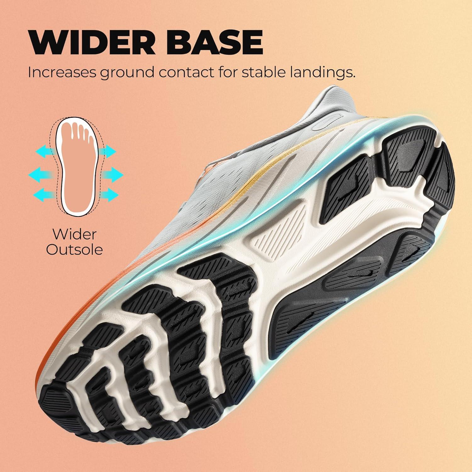 imageMens Slip On Stability Walking Running Shoes Hands Free Tennis NonSlip Comfortable Workout Gym Breathable Lightweight StediBase Fashion SneakersGrey