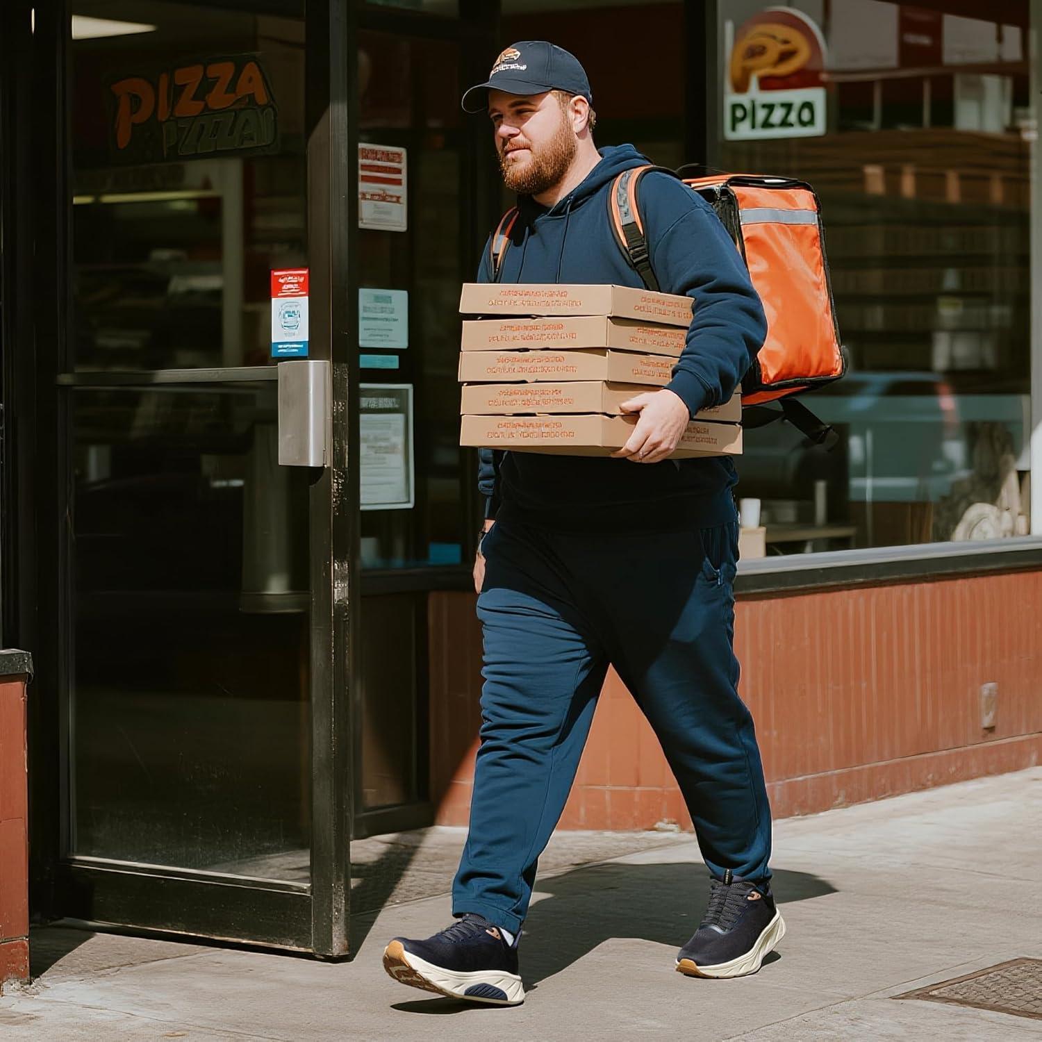 imageMens Slip On Stability Walking Running Shoes Hands Free Tennis NonSlip Comfortable Workout Gym Breathable Lightweight StediBase Fashion SneakersNavy