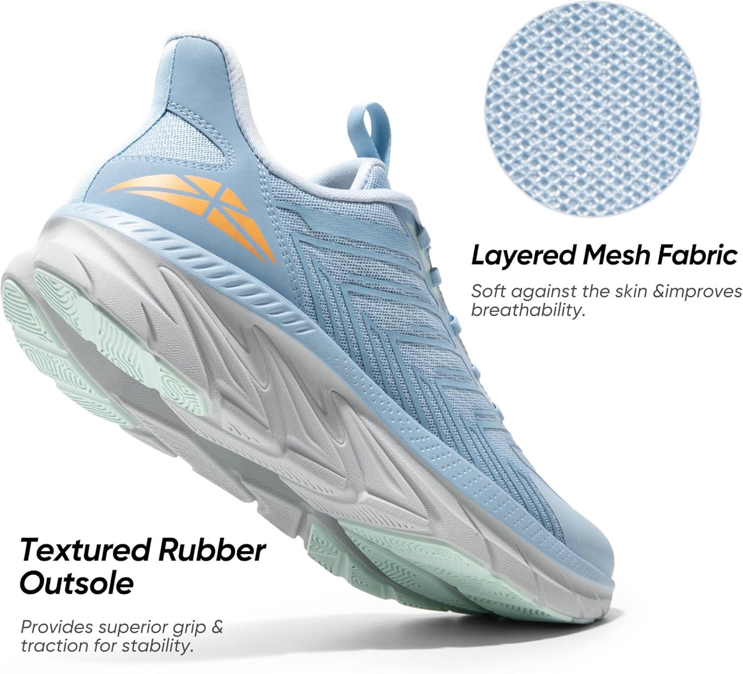 imageMens Slip On Walking Shoes Running Comfortable Tennis Breathable Non Slip Athletic Gym Workout Cross Training Fashion SneakersLight Blue