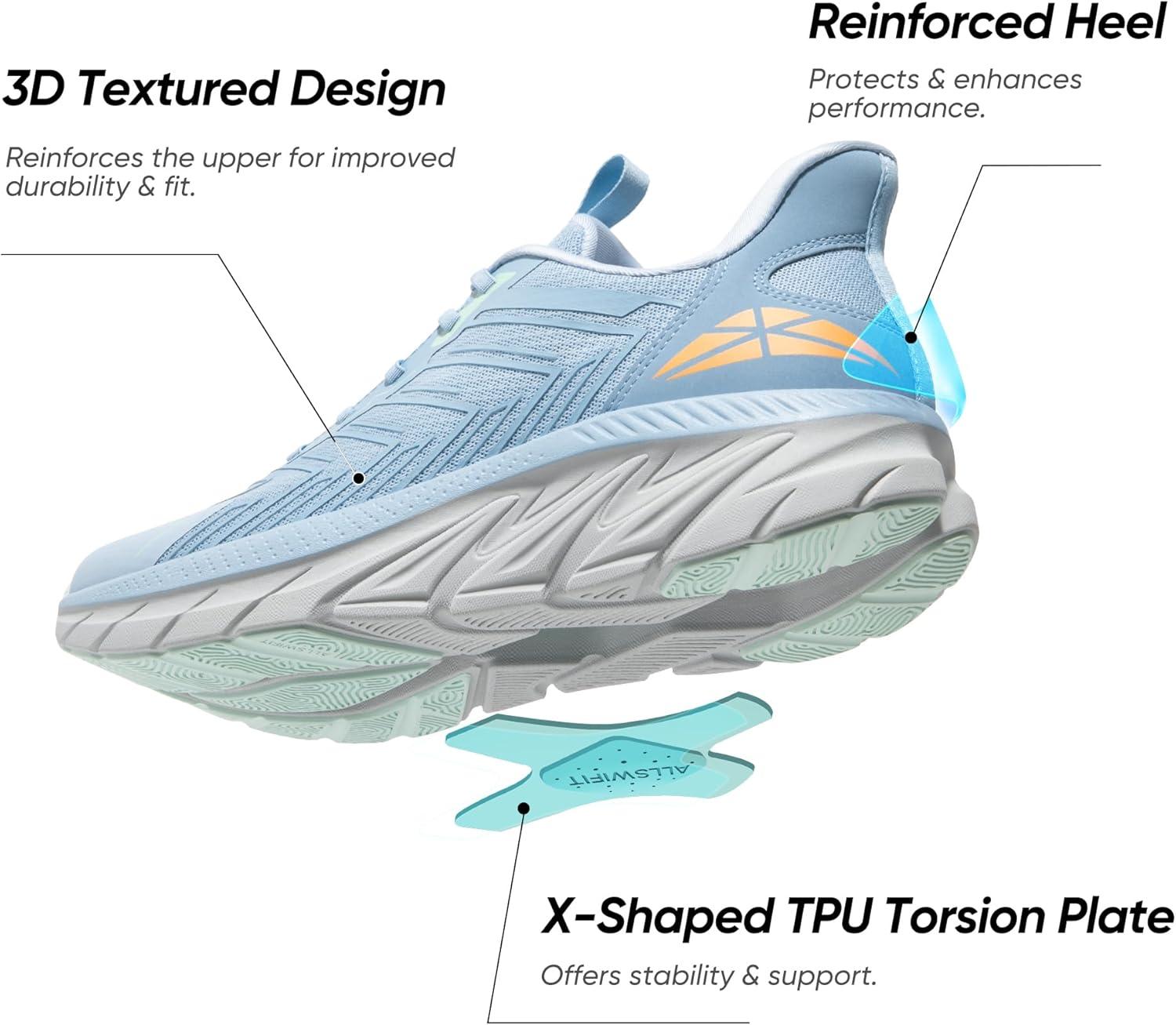 imageMens Slip On Walking Shoes Running Comfortable Tennis Breathable Non Slip Athletic Gym Workout Cross Training Fashion SneakersLight Blue