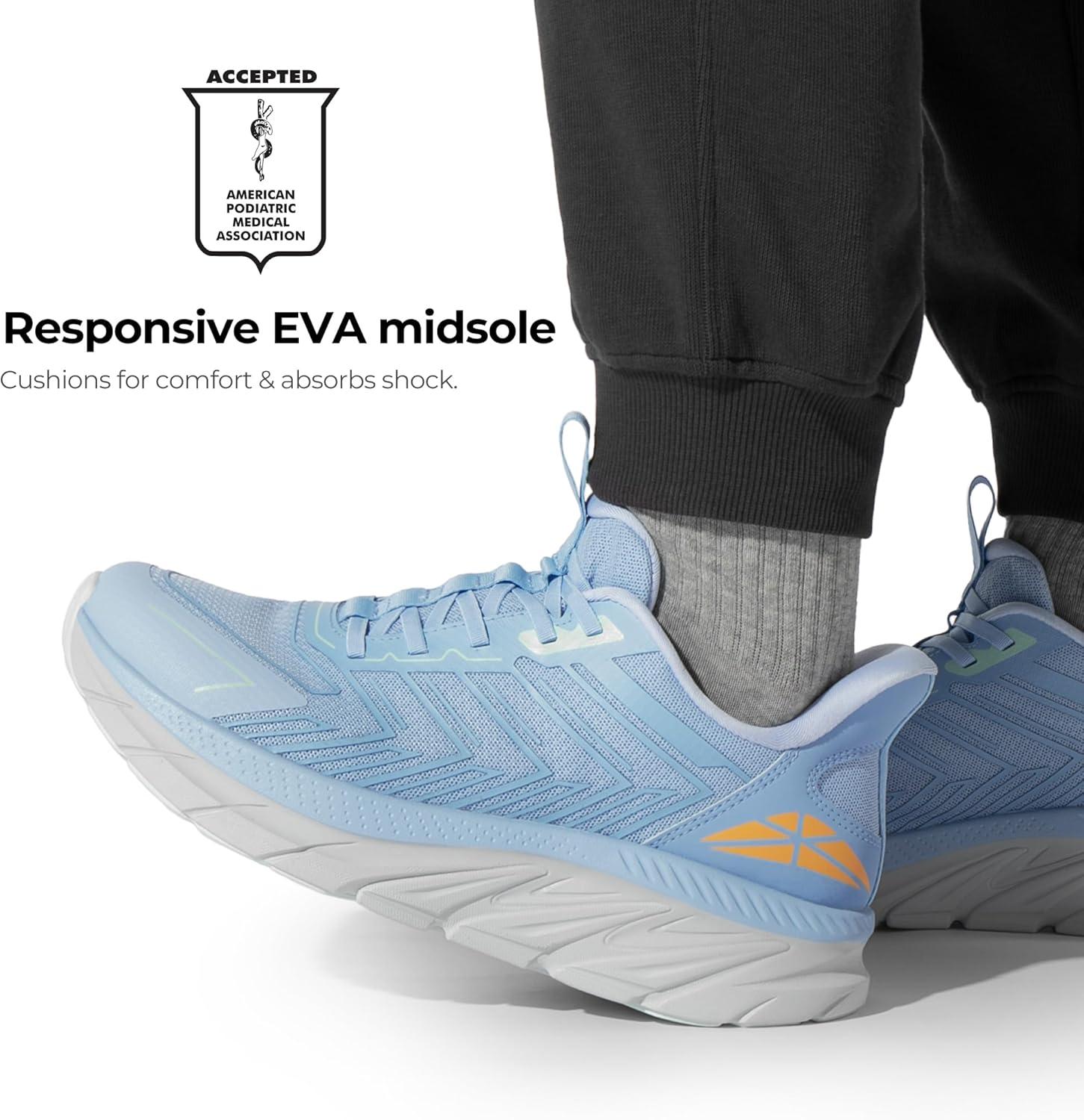 imageMens Slip On Walking Shoes Running Comfortable Tennis Breathable Non Slip Athletic Gym Workout Cross Training Fashion SneakersLight Blue