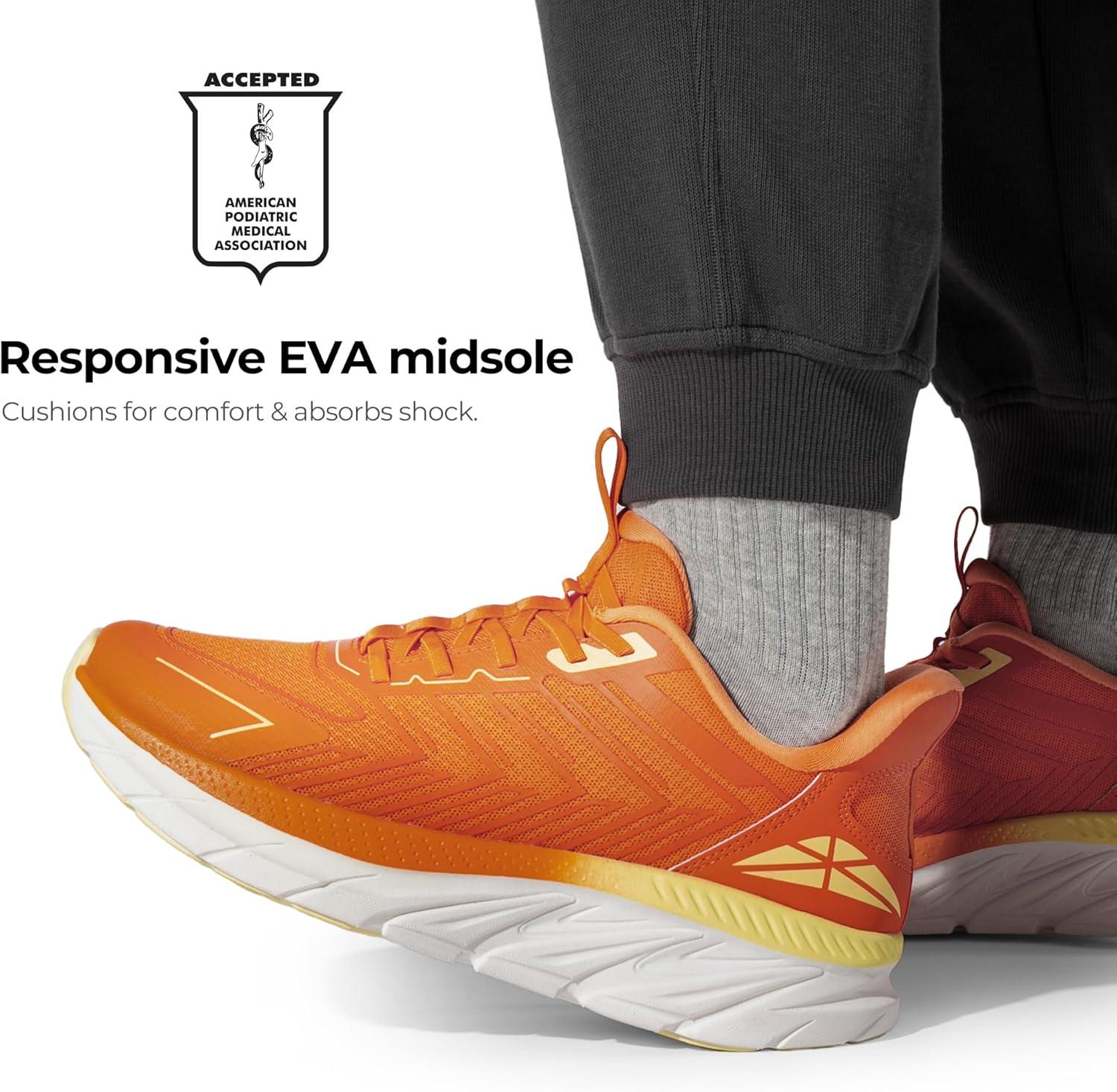 imageMens Slip On Walking Shoes Running Comfortable Tennis Breathable Non Slip Athletic Gym Workout Cross Training Fashion SneakersOrange