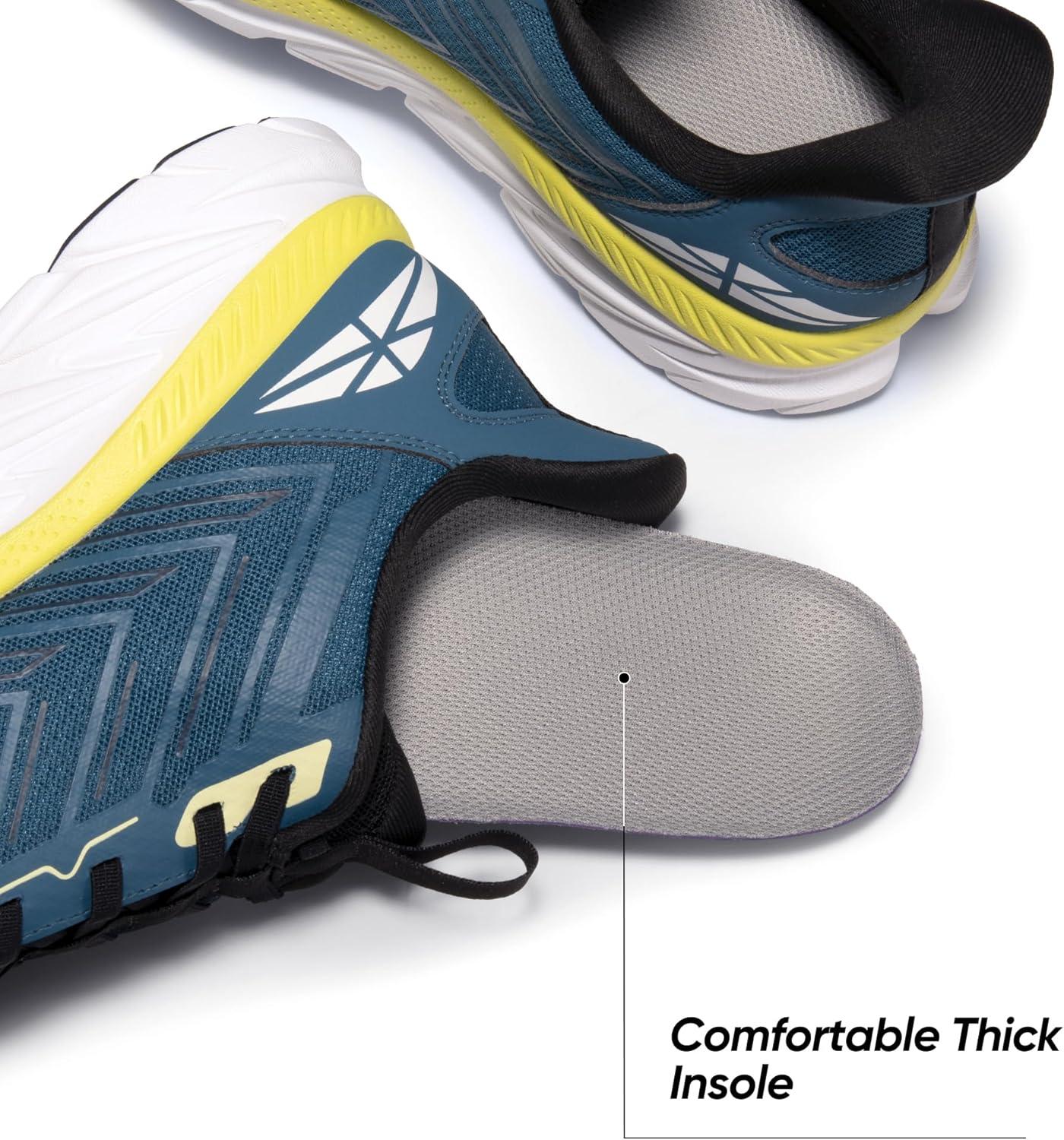 imageMens Slip On Walking Shoes Running Comfortable Tennis Breathable Non Slip Athletic Gym Workout Cross Training Fashion SneakersTrue Blue