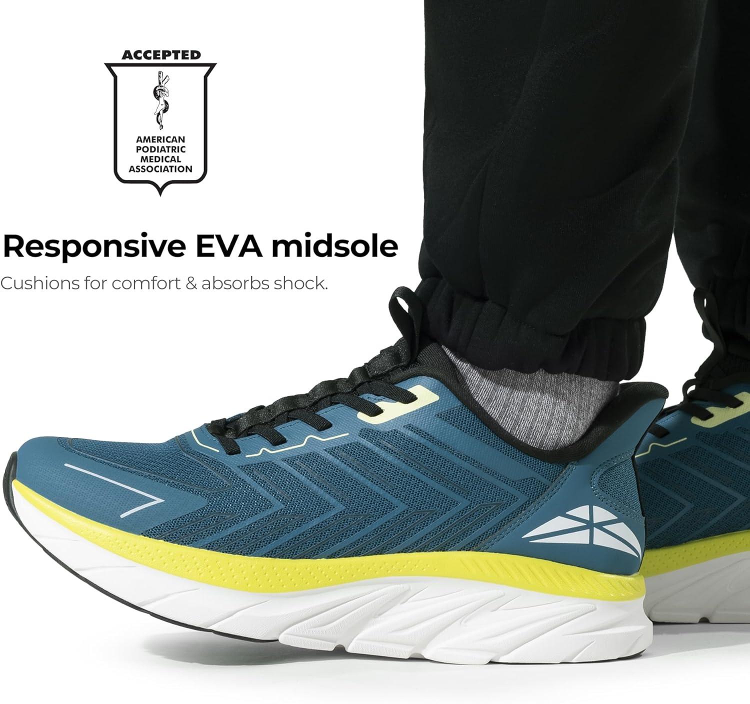 imageMens Slip On Walking Shoes Running Comfortable Tennis Breathable Non Slip Athletic Gym Workout Cross Training Fashion SneakersTrue Blue