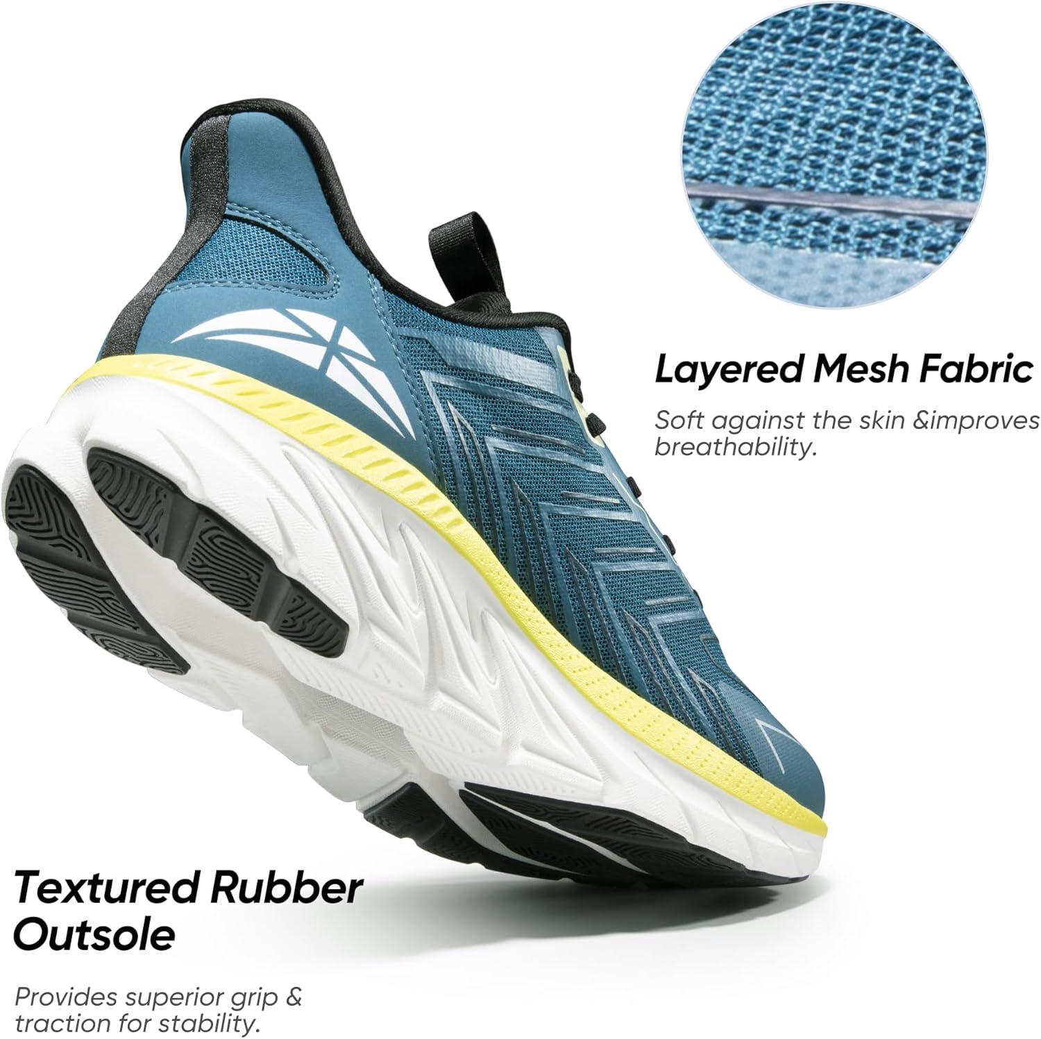 imageMens Slip On Walking Shoes Running Comfortable Tennis Breathable Non Slip Athletic Gym Workout Cross Training Fashion SneakersTrue Blue