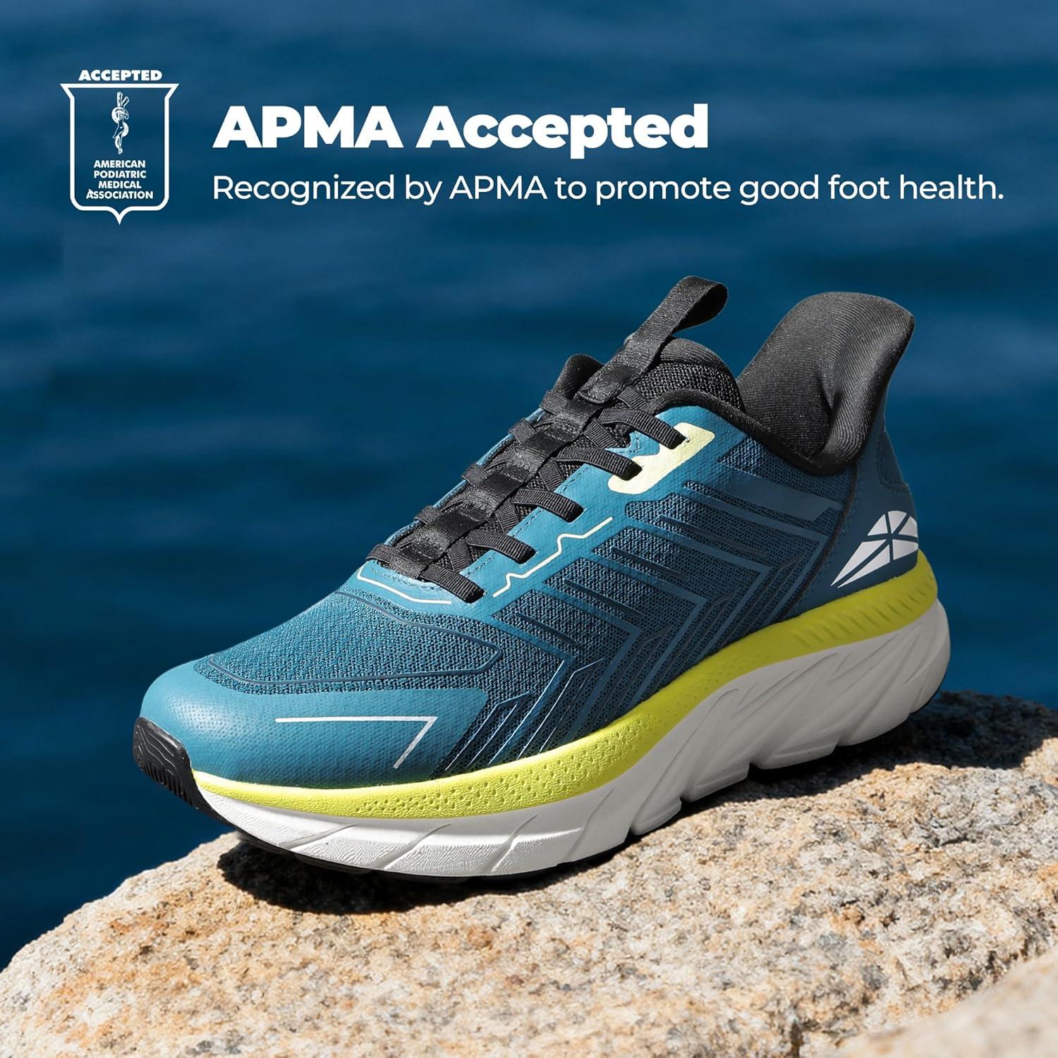 imageMens Slip On Walking Shoes Running Comfortable Tennis Breathable Non Slip Athletic Gym Workout Cross Training Fashion SneakersTrue Blue