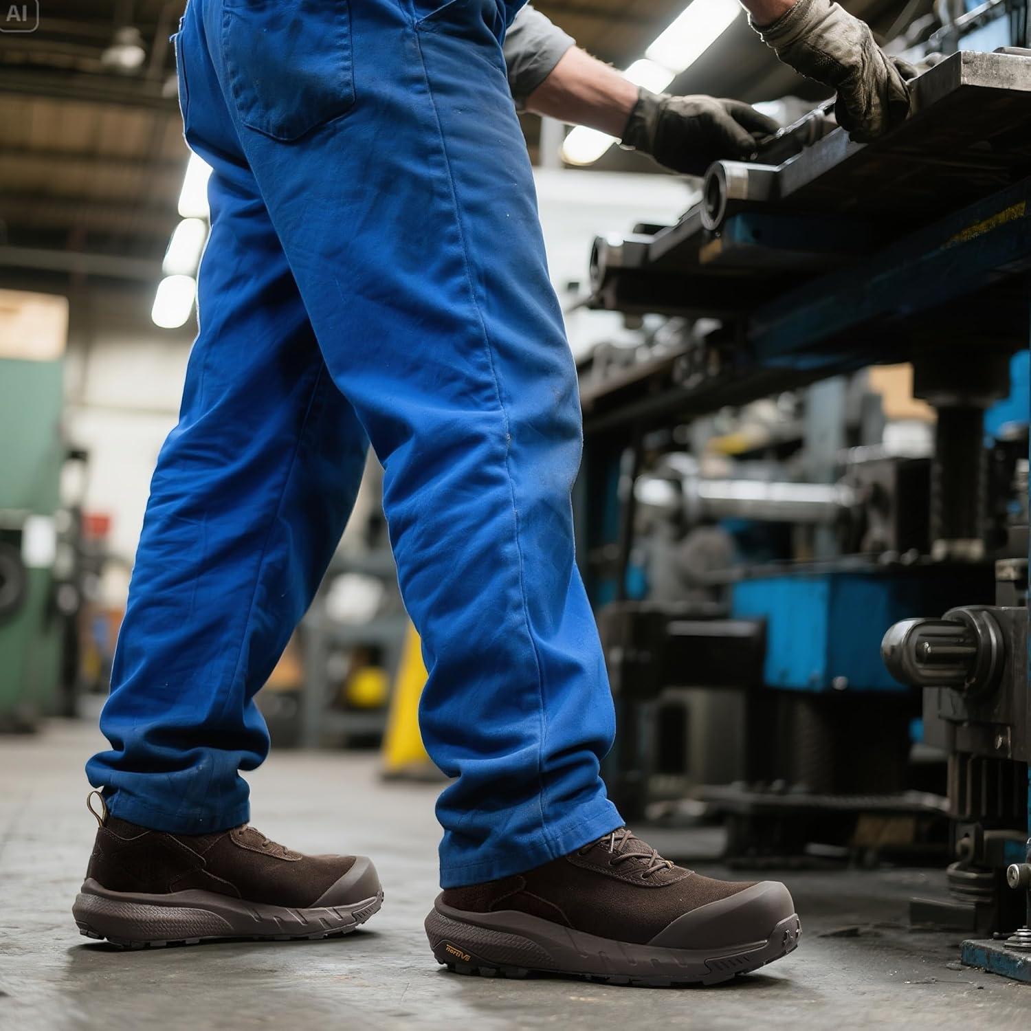 imageNORTIV 8 Composite Toe Boots for Men Waterproof Lightweight NonSlip ASTM F241224 ampamp ASTM F291324 Safety Work Boots for Warehouse ampamp Construction VaporGuardNanoAll Brown