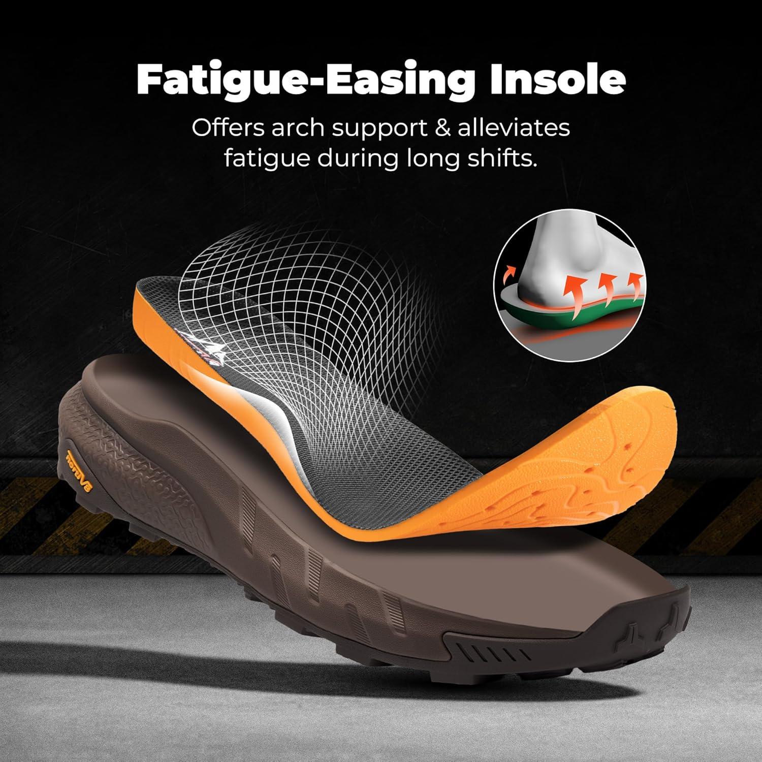 imageNORTIV 8 Composite Toe Boots for Men Waterproof Lightweight NonSlip ASTM F241224 ampamp ASTM F291324 Safety Work Boots for Warehouse ampamp Construction VaporGuardNanoAll Brown