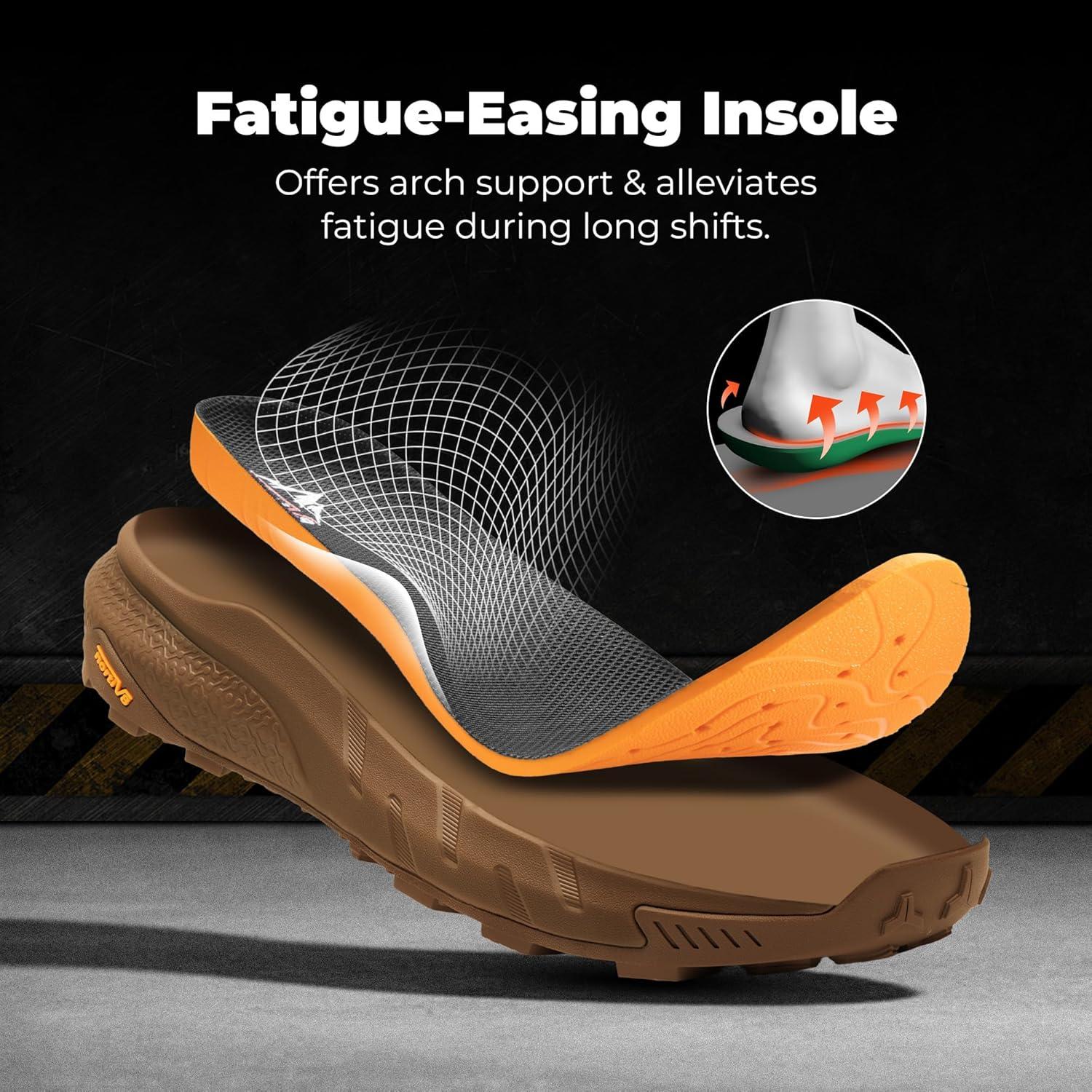 imageNORTIV 8 Composite Toe Boots for Men Waterproof Lightweight NonSlip ASTM F241224 ampamp ASTM F291324 Safety Work Boots for Warehouse ampamp Construction VaporGuardNanoCoyote