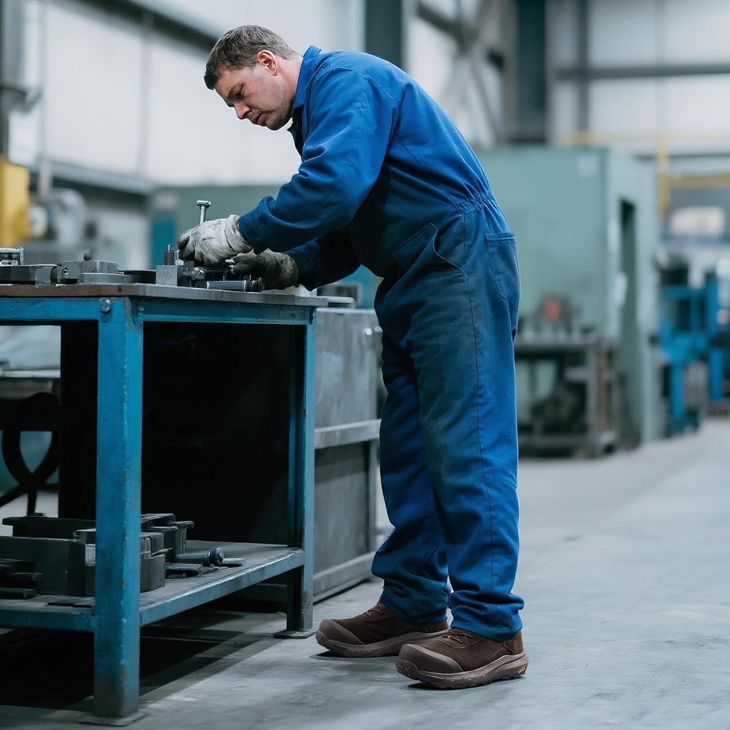 imageNORTIV 8 Composite Toe Boots for Men Waterproof Lightweight NonSlip ASTM F241224 ampamp ASTM F291324 Safety Work Boots for Warehouse ampamp Construction VaporGuardNanoAll Brown