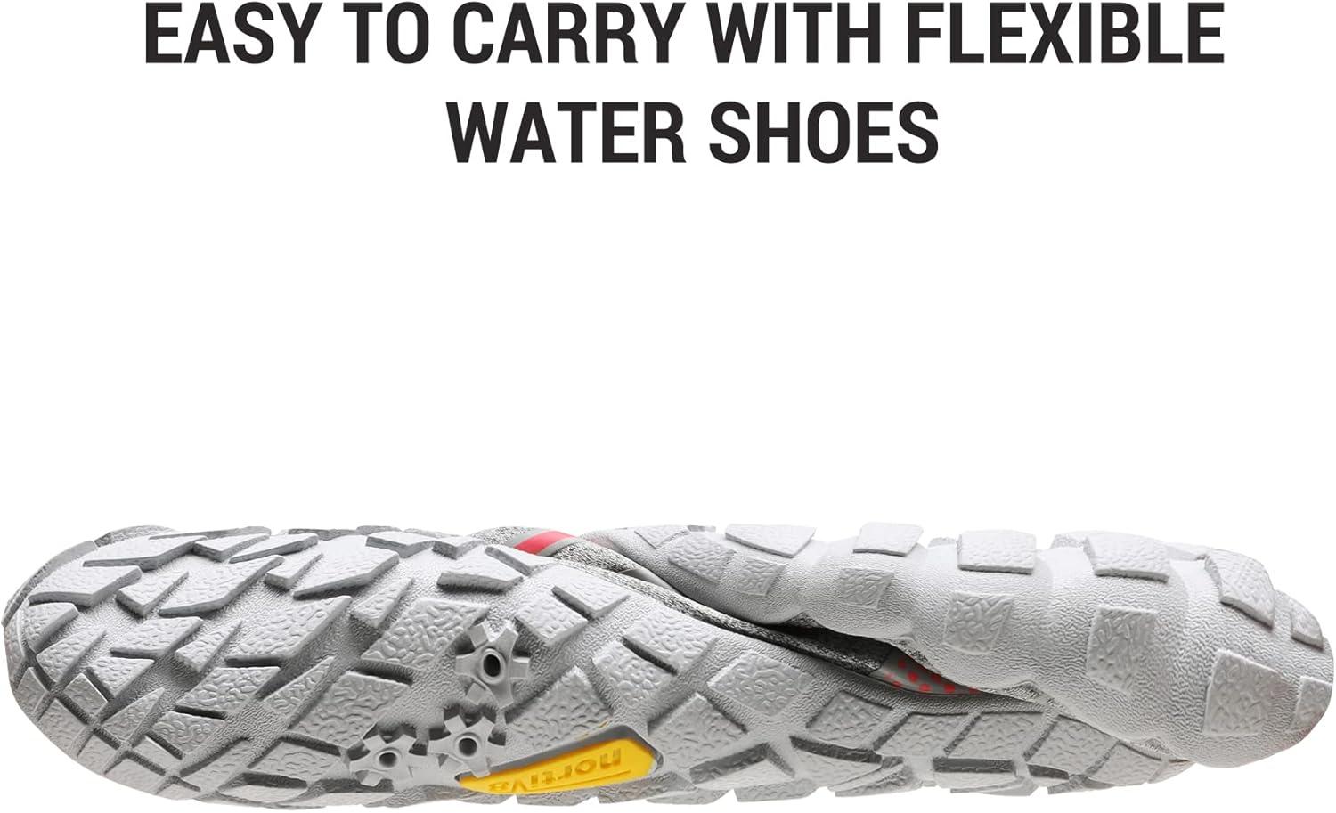 imageNORTIV 8 Kids Water Shoes Lightweight Quick Dry Barefoot Athletic Aqua Sports Shoes for Boys ampamp Girls Outdoor SummerLightGreyWatermelonRed