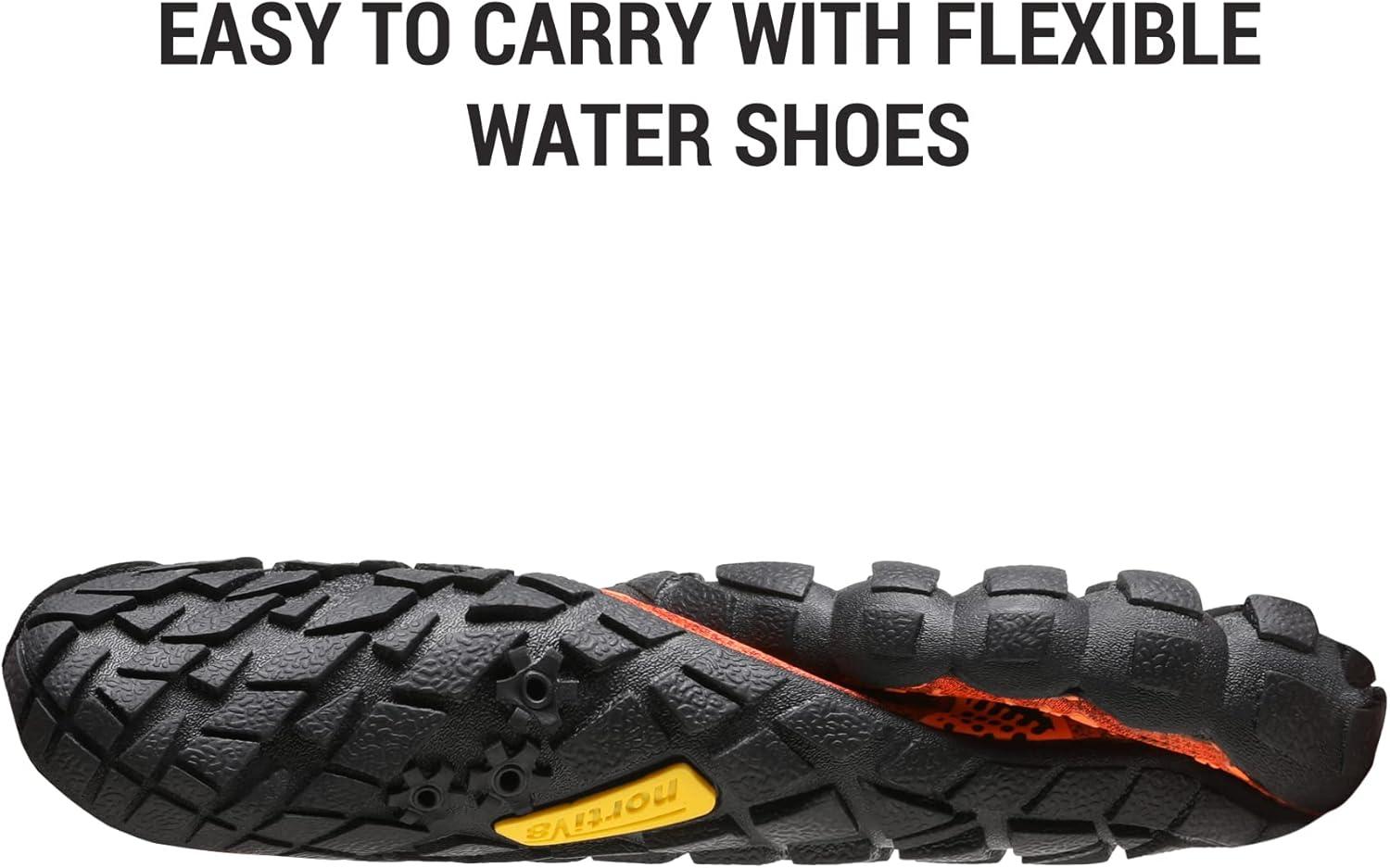 imageNORTIV 8 Kids Water Shoes Lightweight Quick Dry Barefoot Athletic Aqua Sports Shoes for Boys ampamp Girls Outdoor SummerOrangeBlack