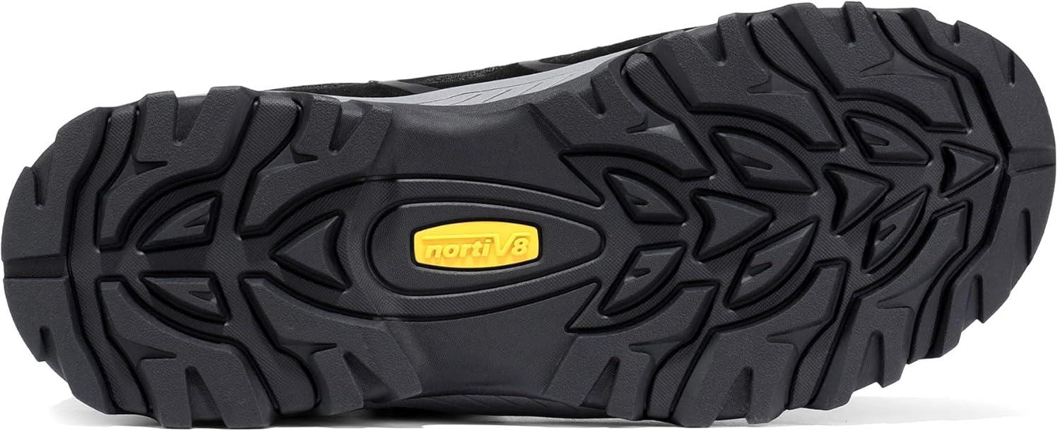 imageNORTIV 8 Mens Ankle High Waterproof Hiking Boots Outdoor Lightweight Shoes Trekking Trails ArmadilloAll Blacksuede