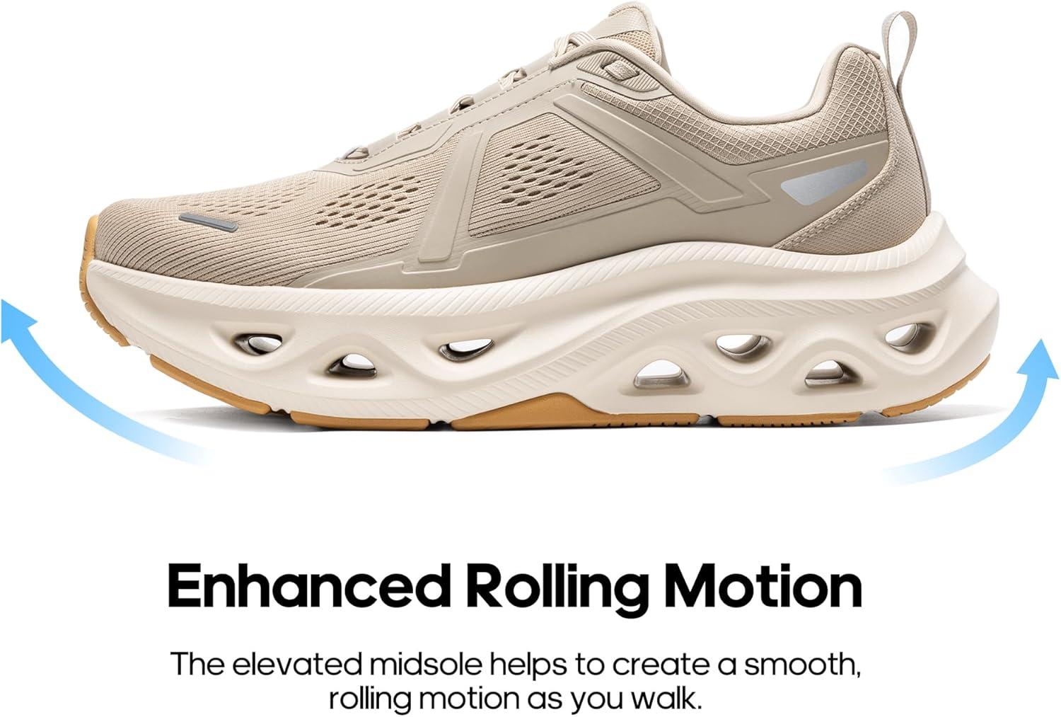 imageNORTIV 8 Mens Comfortable Walking Shoes MovePropel Athletic Breathable Gym Workout Tennis Jogging Cross Training Non Slip Fashion Running SneakersApricot