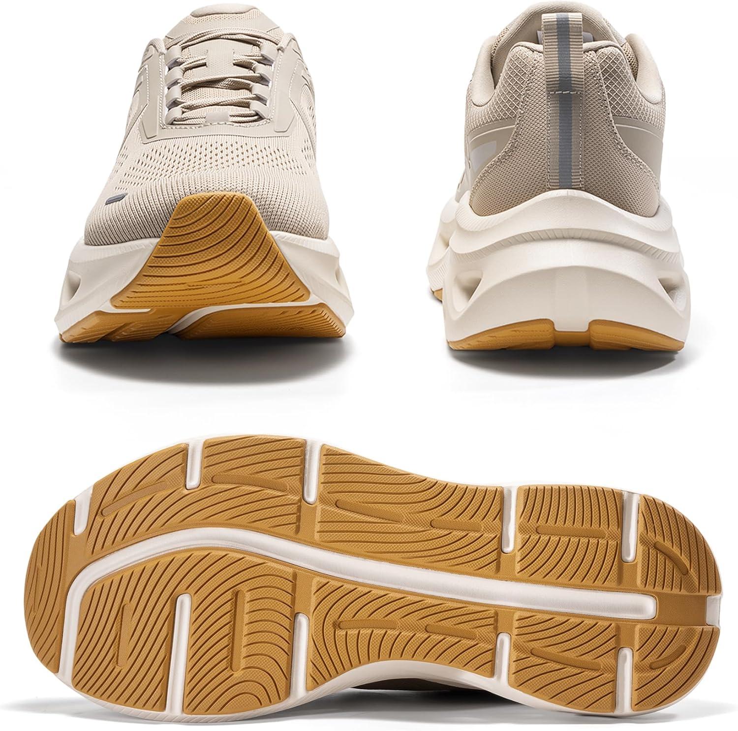 imageNORTIV 8 Mens Comfortable Walking Shoes MovePropel Athletic Breathable Gym Workout Tennis Jogging Cross Training Non Slip Fashion Running SneakersApricot