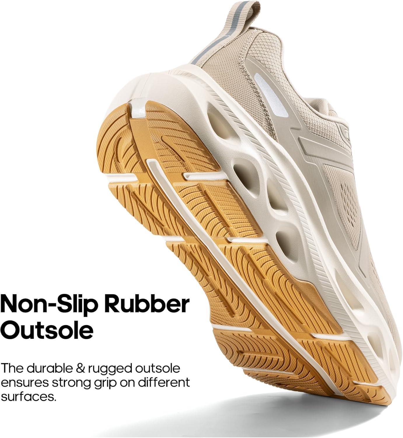 imageNORTIV 8 Mens Comfortable Walking Shoes MovePropel Athletic Breathable Gym Workout Tennis Jogging Cross Training Non Slip Fashion Running SneakersApricot