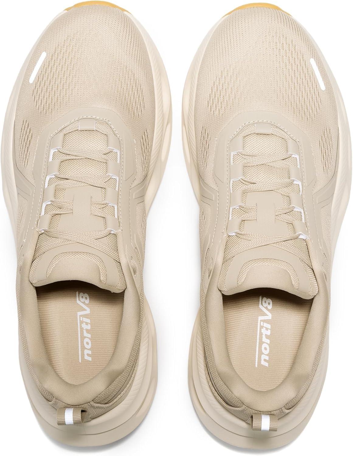 imageNORTIV 8 Mens Comfortable Walking Shoes MovePropel Athletic Breathable Gym Workout Tennis Jogging Cross Training Non Slip Fashion Running SneakersApricot