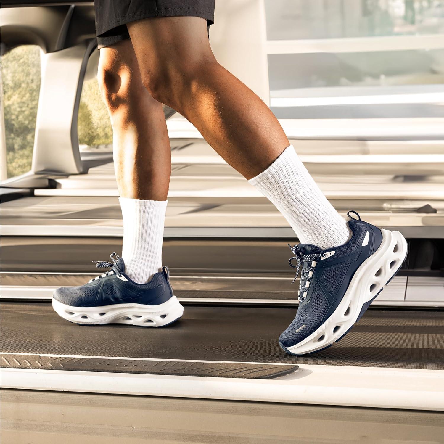 imageNORTIV 8 Mens Comfortable Walking Shoes MovePropel Athletic Breathable Gym Workout Tennis Jogging Cross Training Non Slip Fashion Running SneakersDark Blue