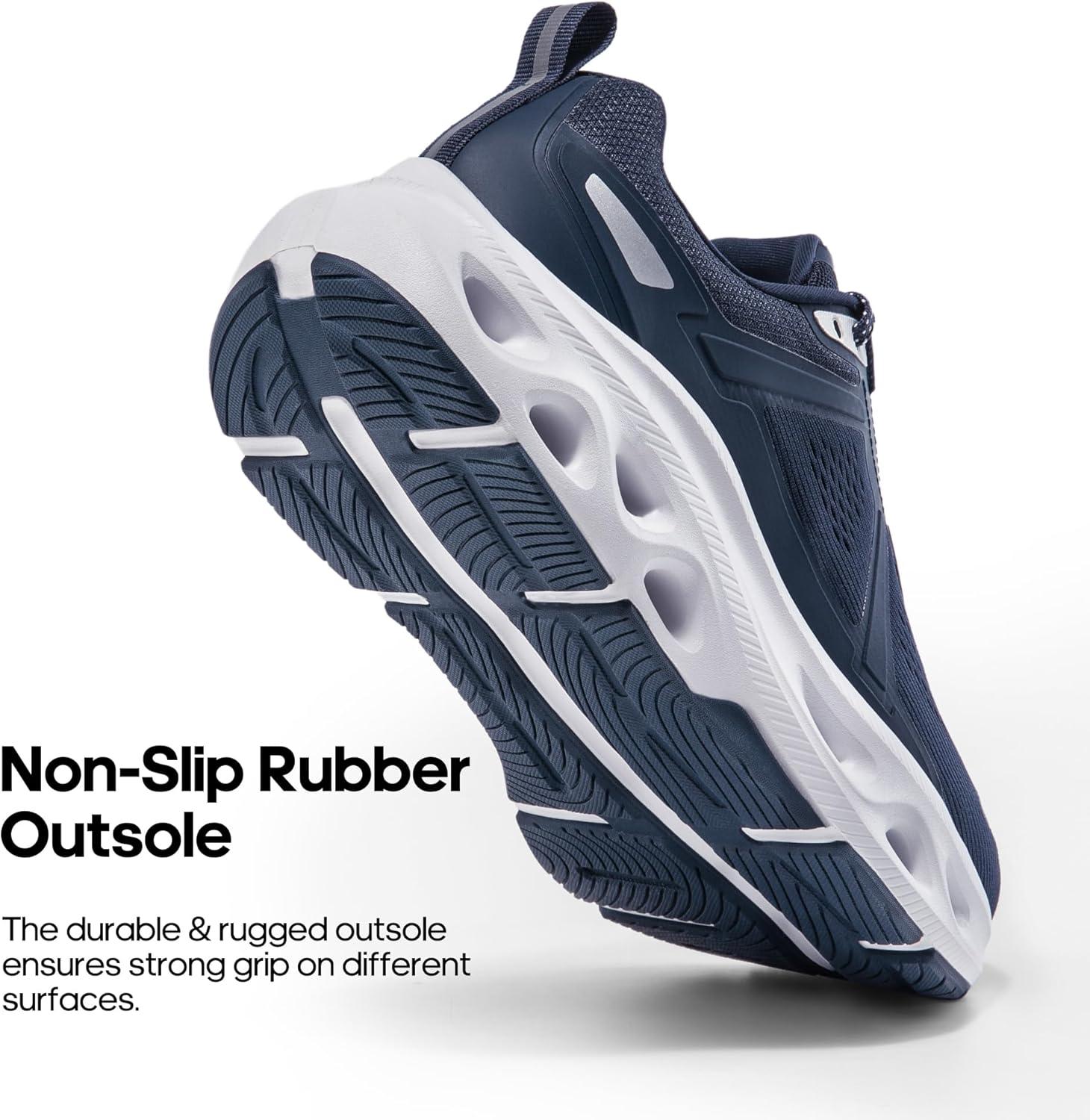 imageNORTIV 8 Mens Comfortable Walking Shoes MovePropel Athletic Breathable Gym Workout Tennis Jogging Cross Training Non Slip Fashion Running SneakersDark Blue