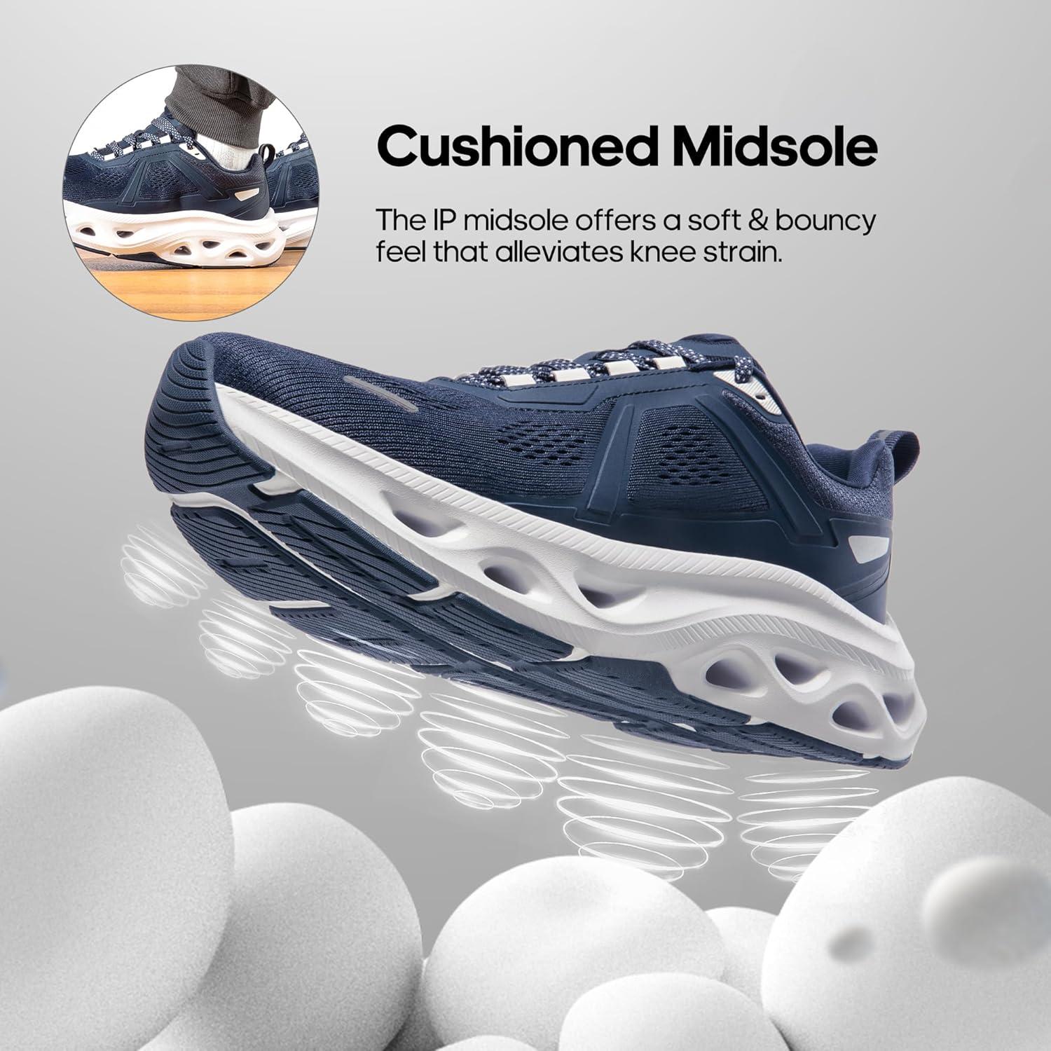 imageNORTIV 8 Mens Comfortable Walking Shoes MovePropel Athletic Breathable Gym Workout Tennis Jogging Cross Training Non Slip Fashion Running SneakersDark Blue