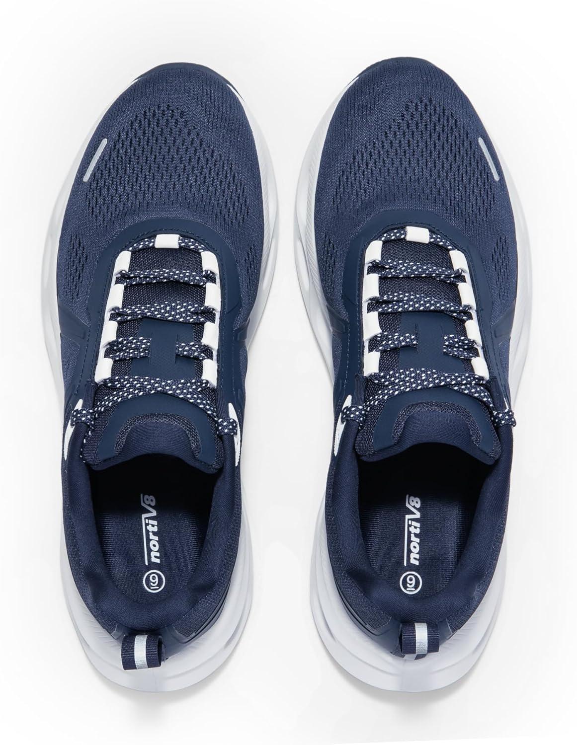 imageNORTIV 8 Mens Comfortable Walking Shoes MovePropel Athletic Breathable Gym Workout Tennis Jogging Cross Training Non Slip Fashion Running SneakersDark Blue