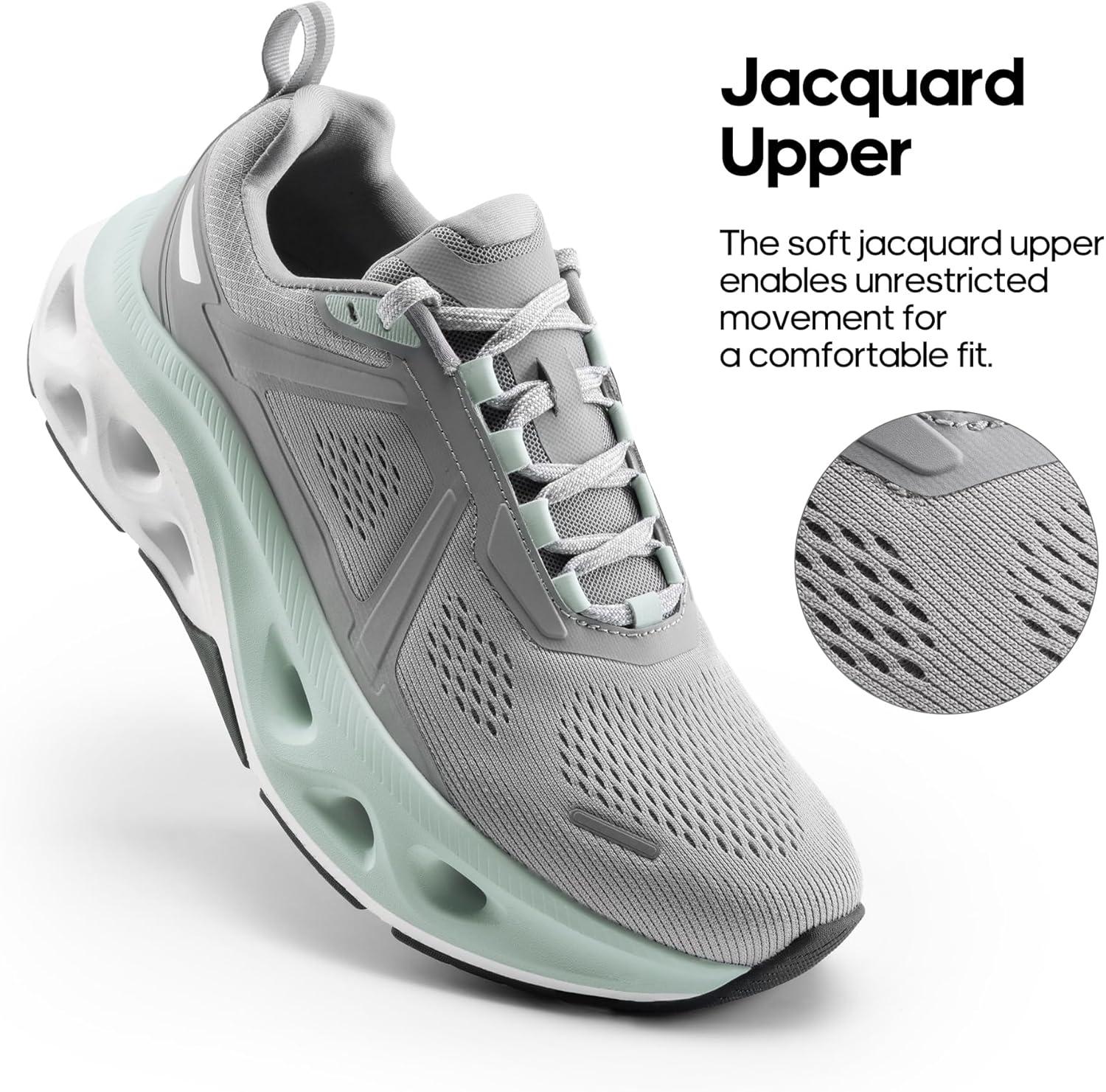 imageNORTIV 8 Mens Comfortable Walking Shoes MovePropel Athletic Breathable Gym Workout Tennis Jogging Cross Training Non Slip Fashion Running SneakersGrey