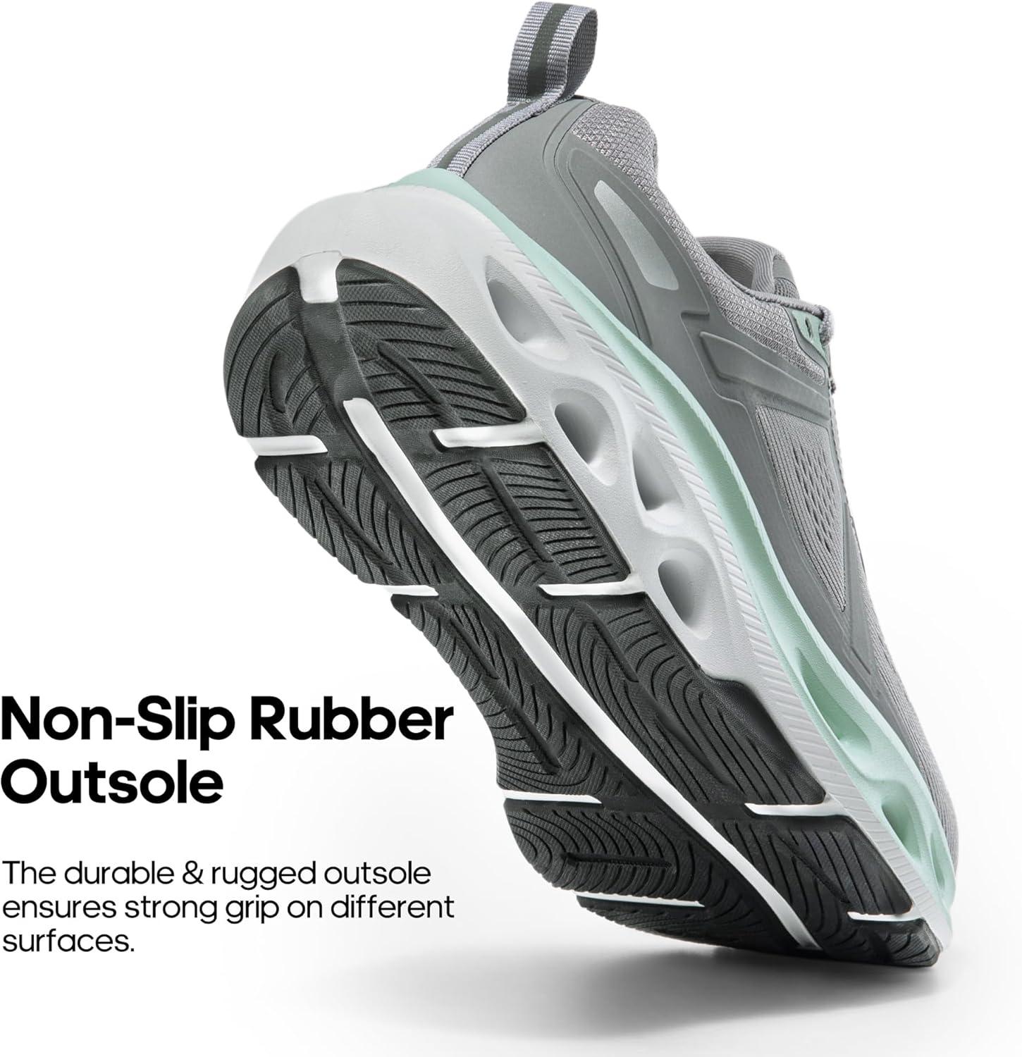 imageNORTIV 8 Mens Comfortable Walking Shoes MovePropel Athletic Breathable Gym Workout Tennis Jogging Cross Training Non Slip Fashion Running SneakersGrey