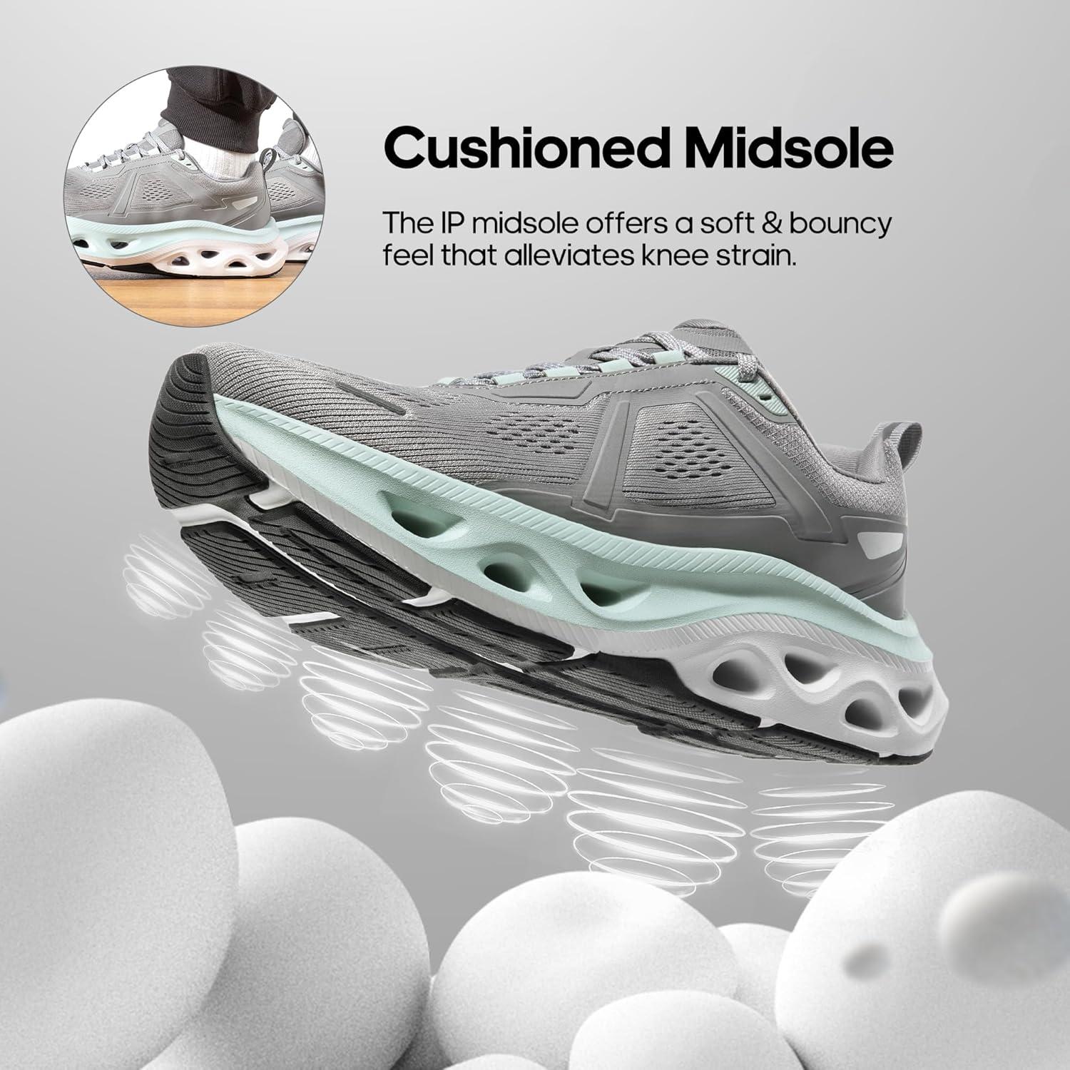 imageNORTIV 8 Mens Comfortable Walking Shoes MovePropel Athletic Breathable Gym Workout Tennis Jogging Cross Training Non Slip Fashion Running SneakersGrey