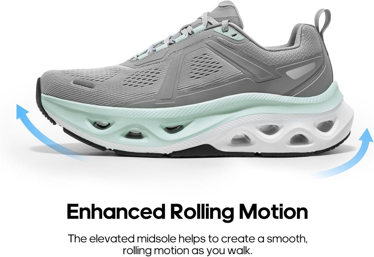 imageNORTIV 8 Mens Comfortable Walking Shoes MovePropel Athletic Breathable Gym Workout Tennis Jogging Cross Training Non Slip Fashion Running SneakersGrey