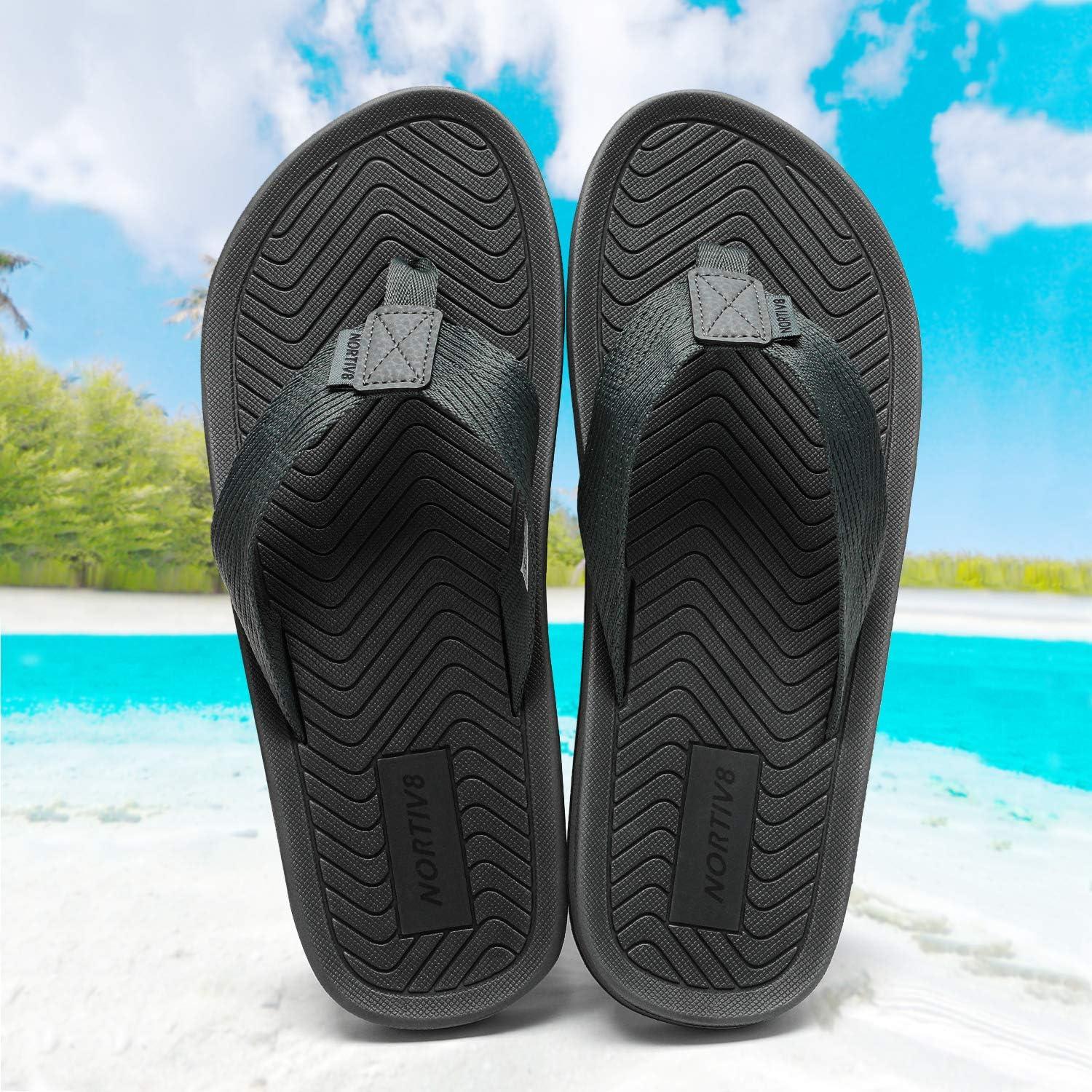imageNORTIV 8 Mens Flip Flops Thong Sandals Comfortable Light Weight Beach Shoes REVIVA
