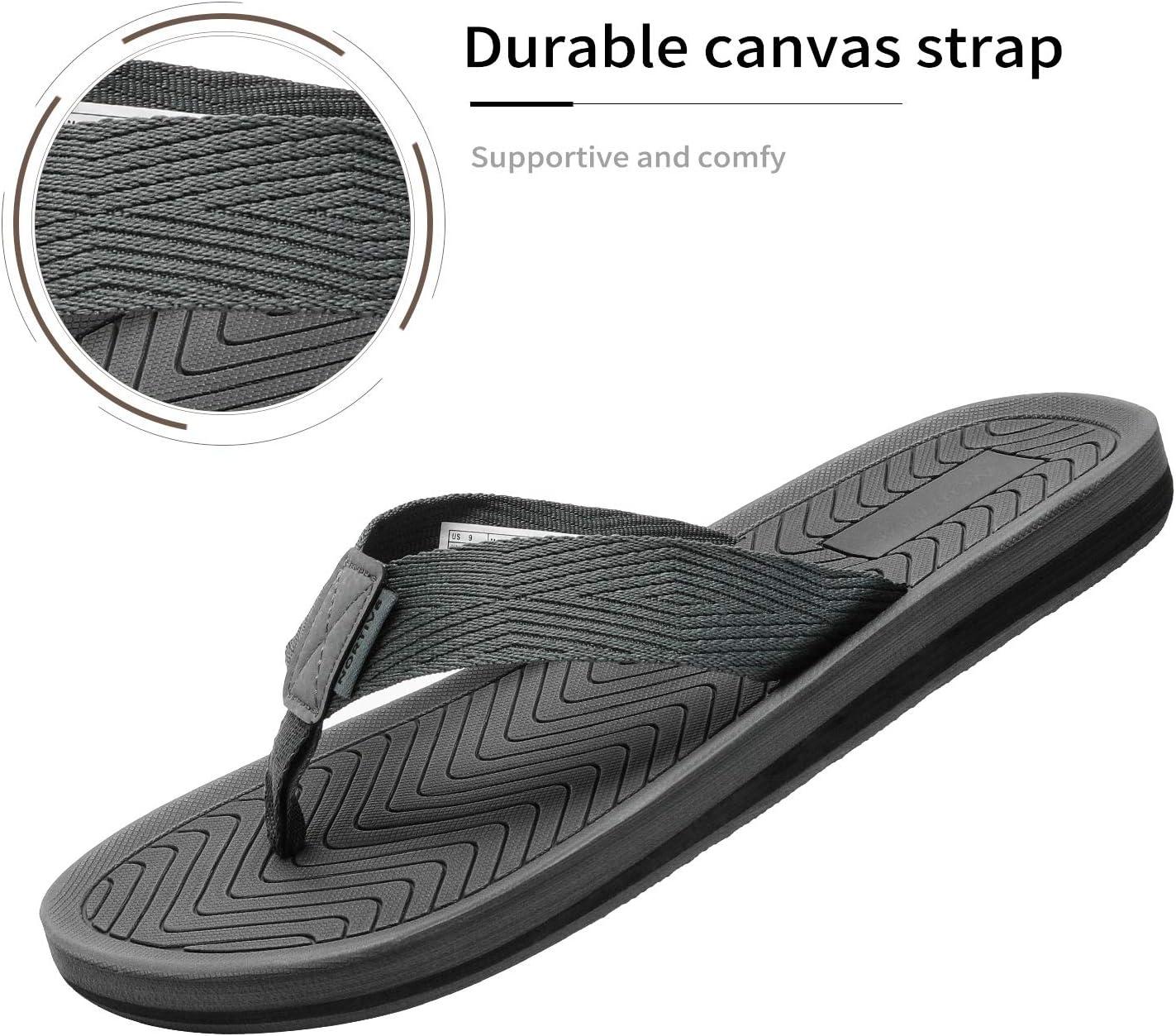 imageNORTIV 8 Mens Flip Flops Thong Sandals Comfortable Light Weight Beach Shoes REVIVA