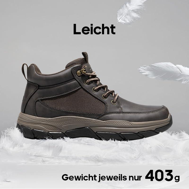 imageNORTIV 8 Mens Hiking Boots Lightweight Fashion Casual Chukka Ankle Boots ElevationDark Brown