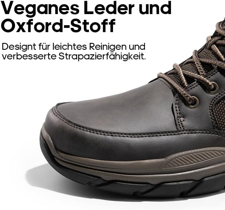 imageNORTIV 8 Mens Hiking Boots Lightweight Fashion Casual Chukka Ankle Boots ElevationDark Brown