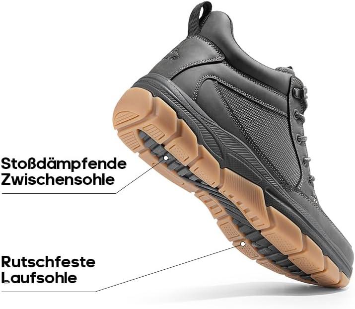 imageNORTIV 8 Mens Hiking Boots Lightweight Fashion Casual Chukka Ankle Boots ElevationGrey