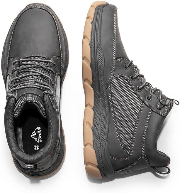 imageNORTIV 8 Mens Hiking Boots Lightweight Fashion Casual Chukka Ankle Boots ElevationGrey