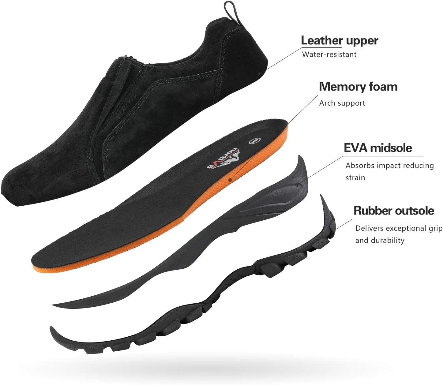 imageNORTIV 8 Mens Slip On Loafer Walking ShoesBlack