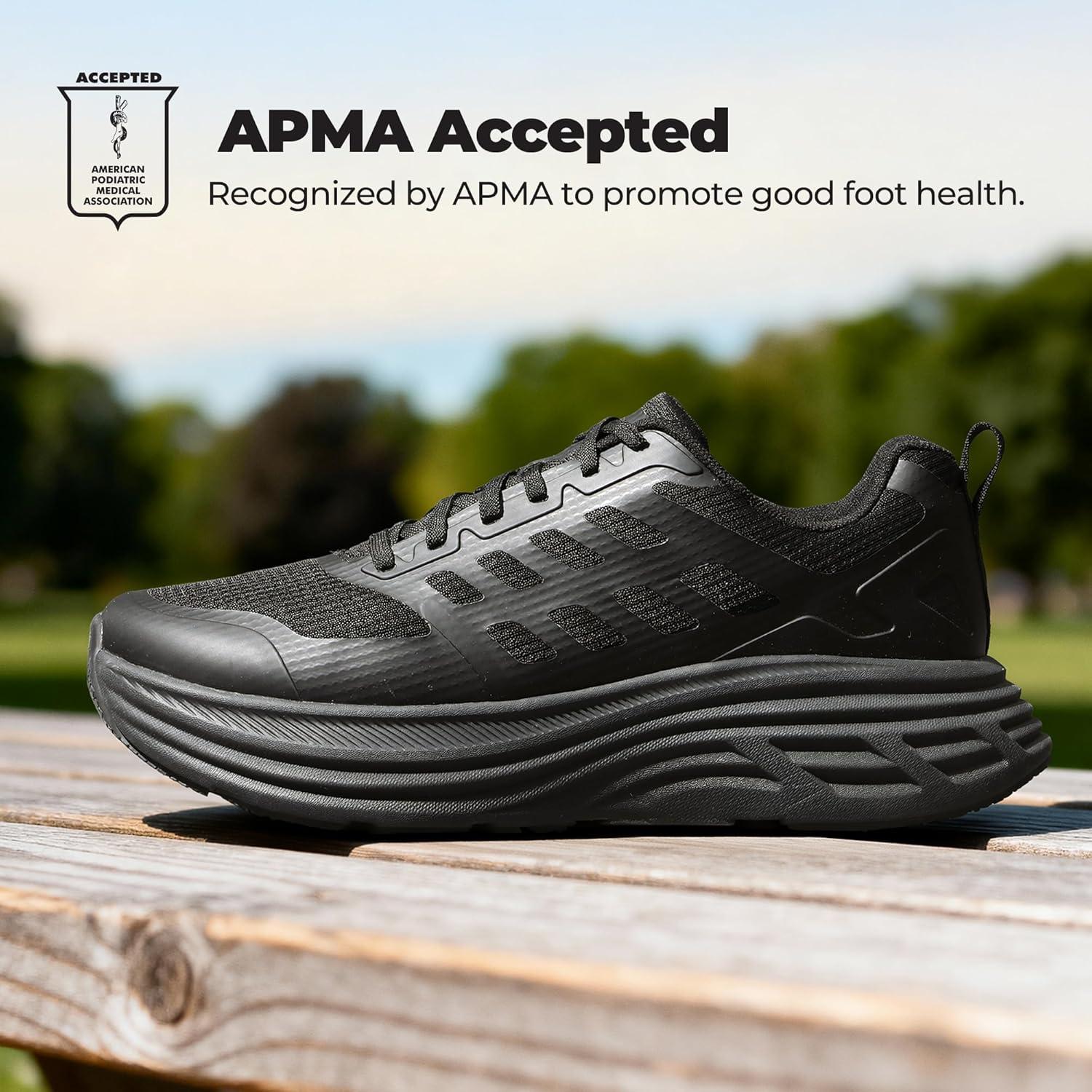 imageNORTIV 8 Mens Walking Running Tennis Cushioning Shoes ActiveFloat Non Slip Athletic Gym Workout Jogging Comfortable SneakersAll Black