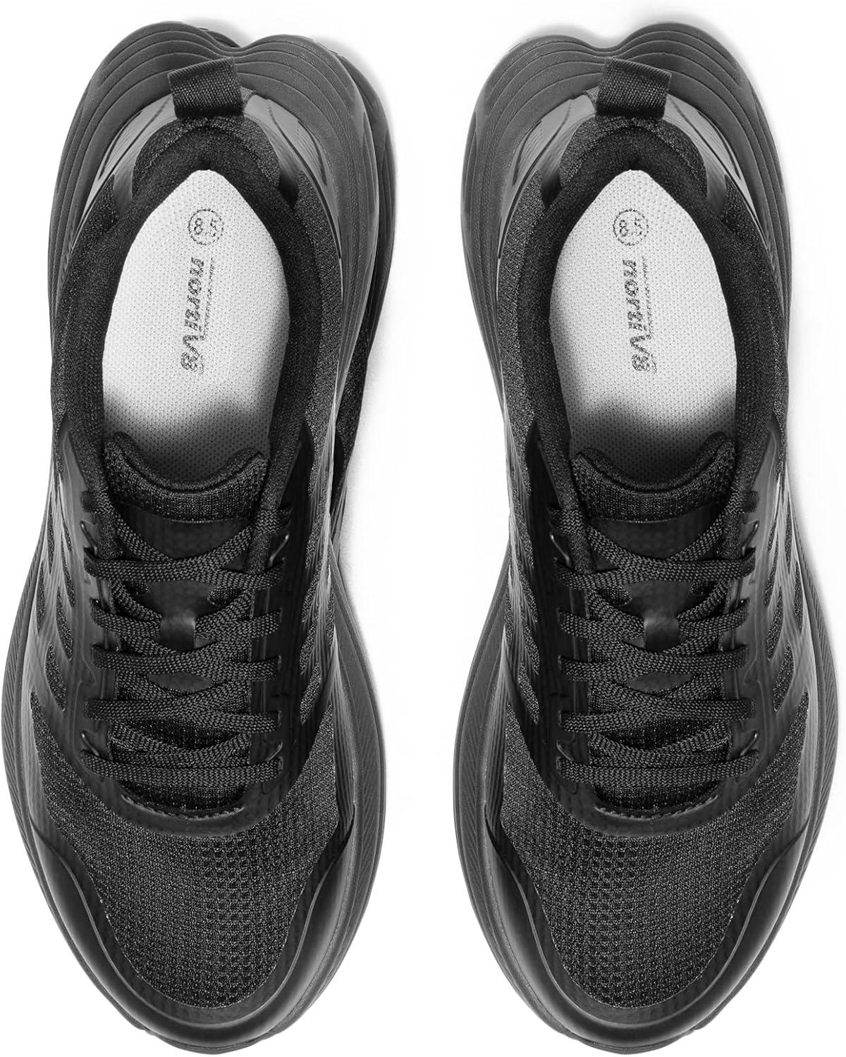 imageNORTIV 8 Mens Walking Running Tennis Cushioning Shoes ActiveFloat Non Slip Athletic Gym Workout Jogging Comfortable SneakersAll Black