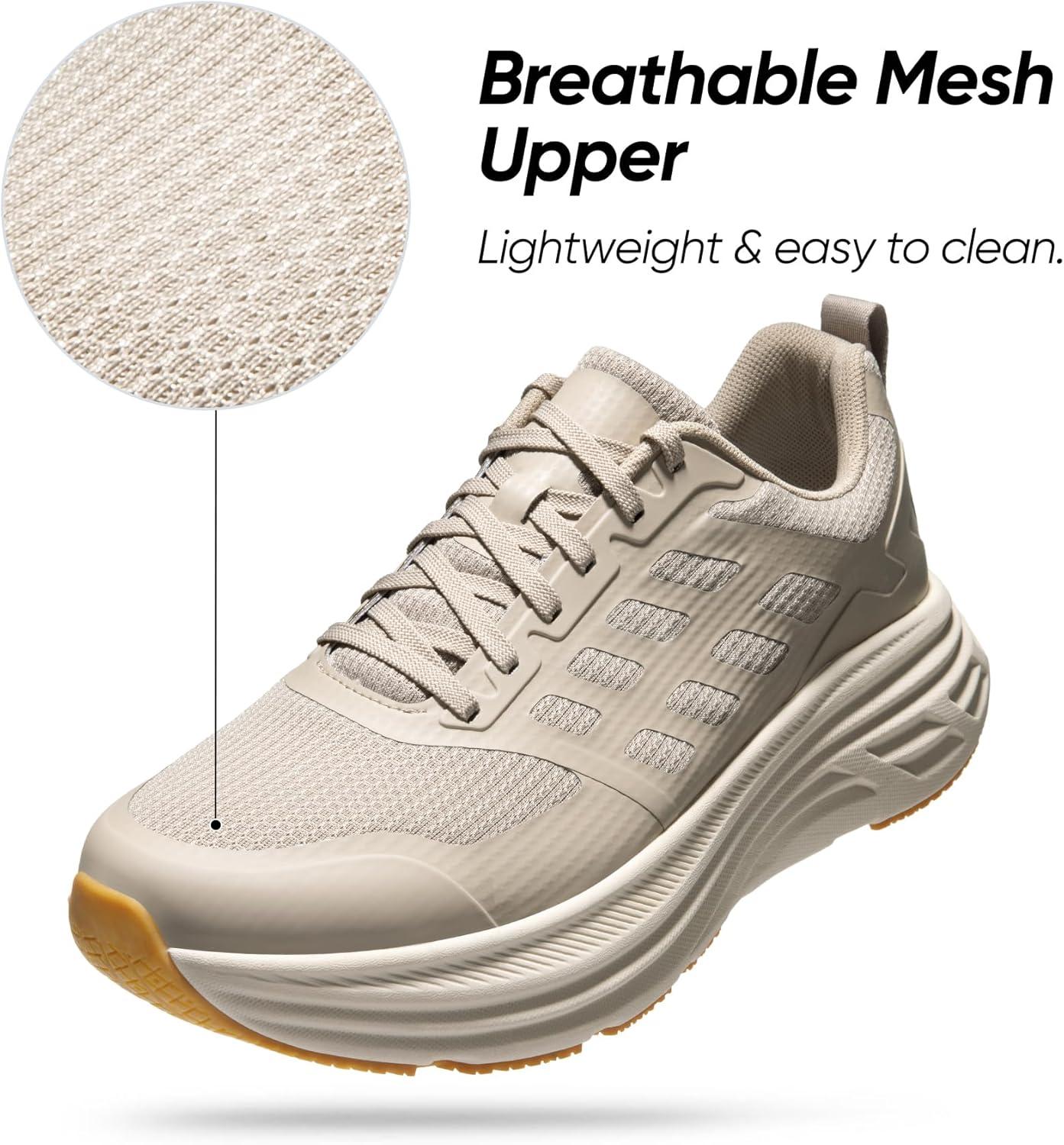 imageNORTIV 8 Mens Walking Running Tennis Cushioning Shoes ActiveFloat Non Slip Athletic Gym Workout Jogging Comfortable SneakersApricot