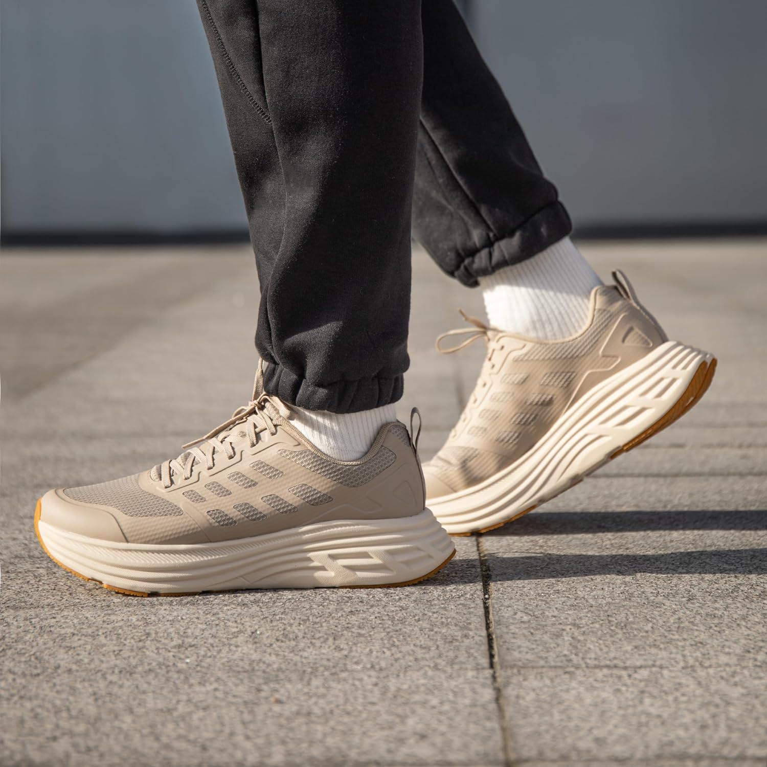 imageNORTIV 8 Mens Walking Running Tennis Cushioning Shoes ActiveFloat Non Slip Athletic Gym Workout Jogging Comfortable SneakersApricot