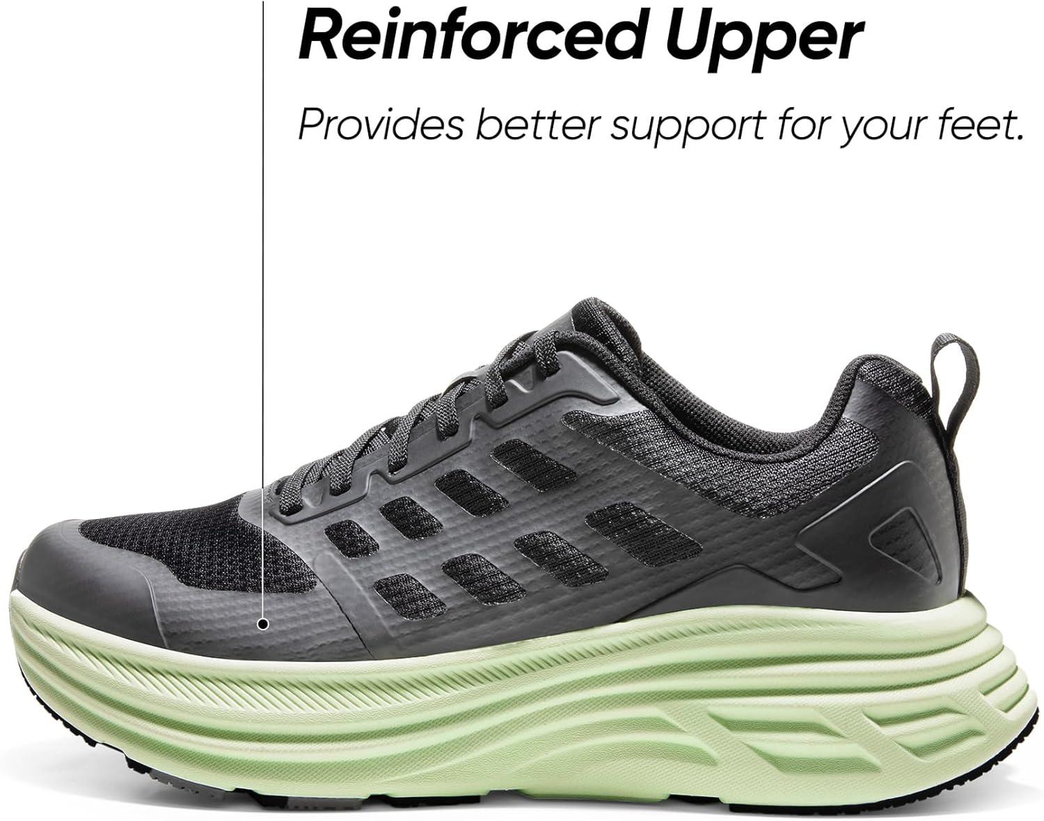 imageNORTIV 8 Mens Walking Running Tennis Cushioning Shoes ActiveFloat Non Slip Athletic Gym Workout Jogging Comfortable SneakersBlackGreen