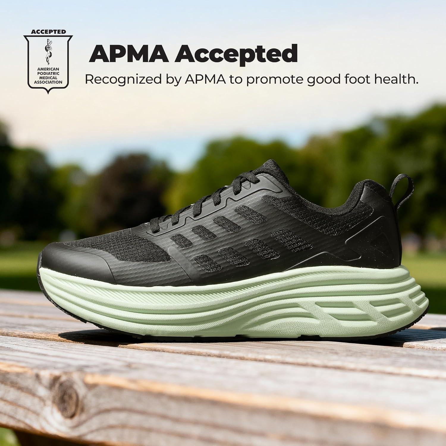 imageNORTIV 8 Mens Walking Running Tennis Cushioning Shoes ActiveFloat Non Slip Athletic Gym Workout Jogging Comfortable SneakersBlackGreen