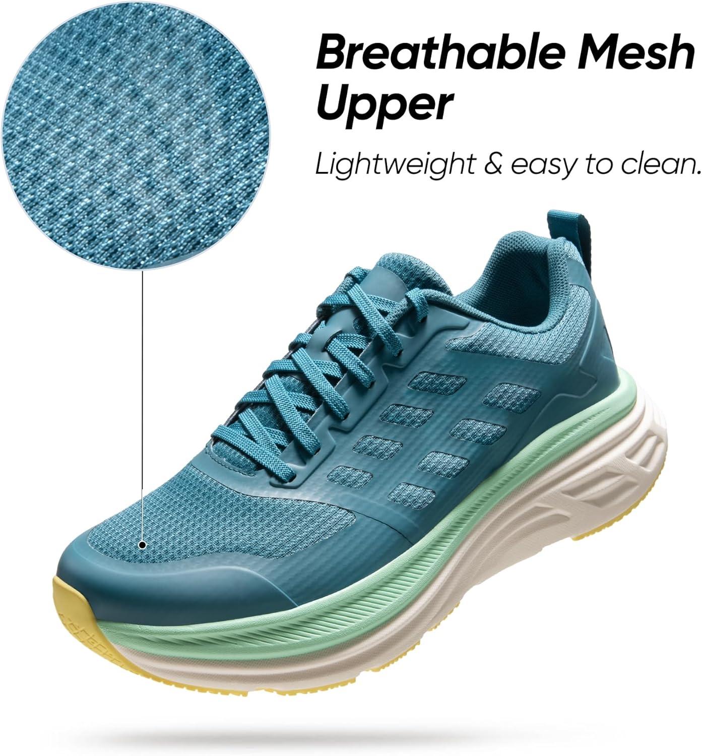 imageNORTIV 8 Mens Walking Running Tennis Cushioning Shoes ActiveFloat Non Slip Athletic Gym Workout Jogging Comfortable SneakersBlue Green